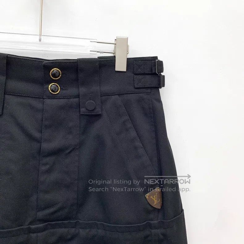 Louis Vuitton Louis Vuitton 22 black logo print leather cotton casual sk Size 37" - 3 Thumbnail