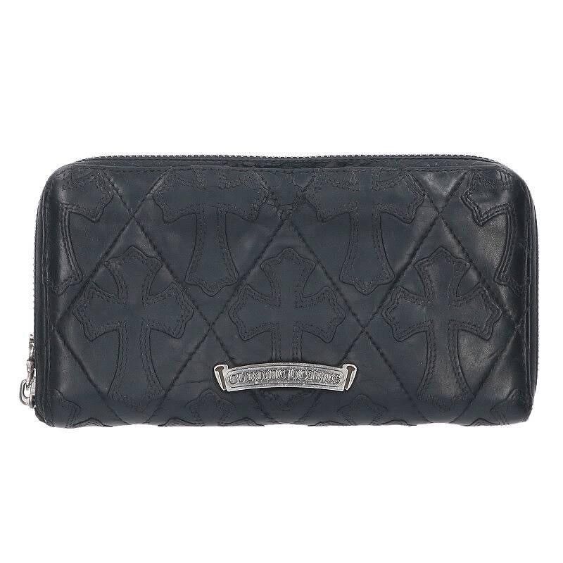 Chrome Hearts cemetery cross leather patch wallet
