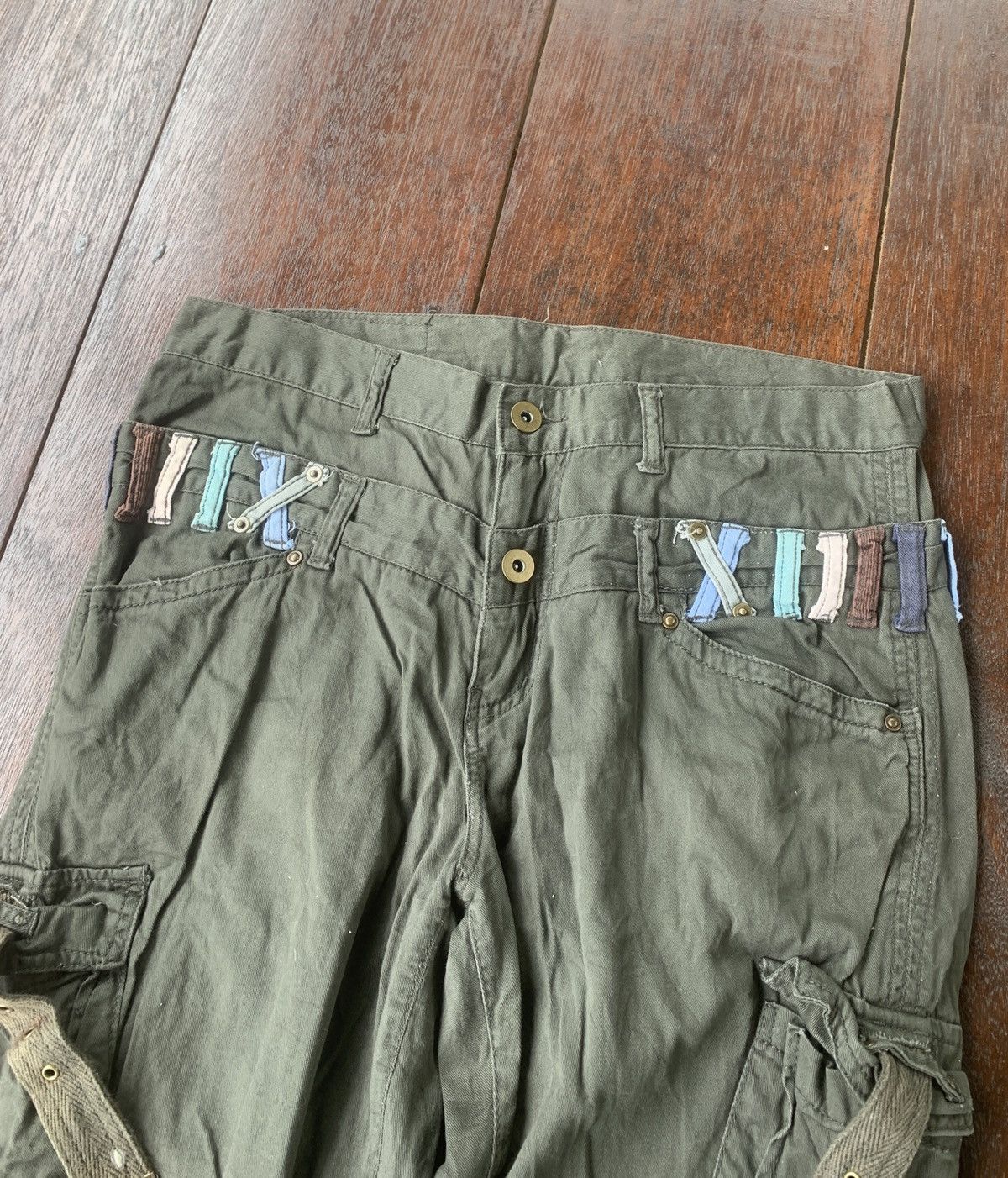 Japanese Brand Bondage zerosai 2002 Japan double waist cargo Size US 34 / EU 50 - 5 Thumbnail