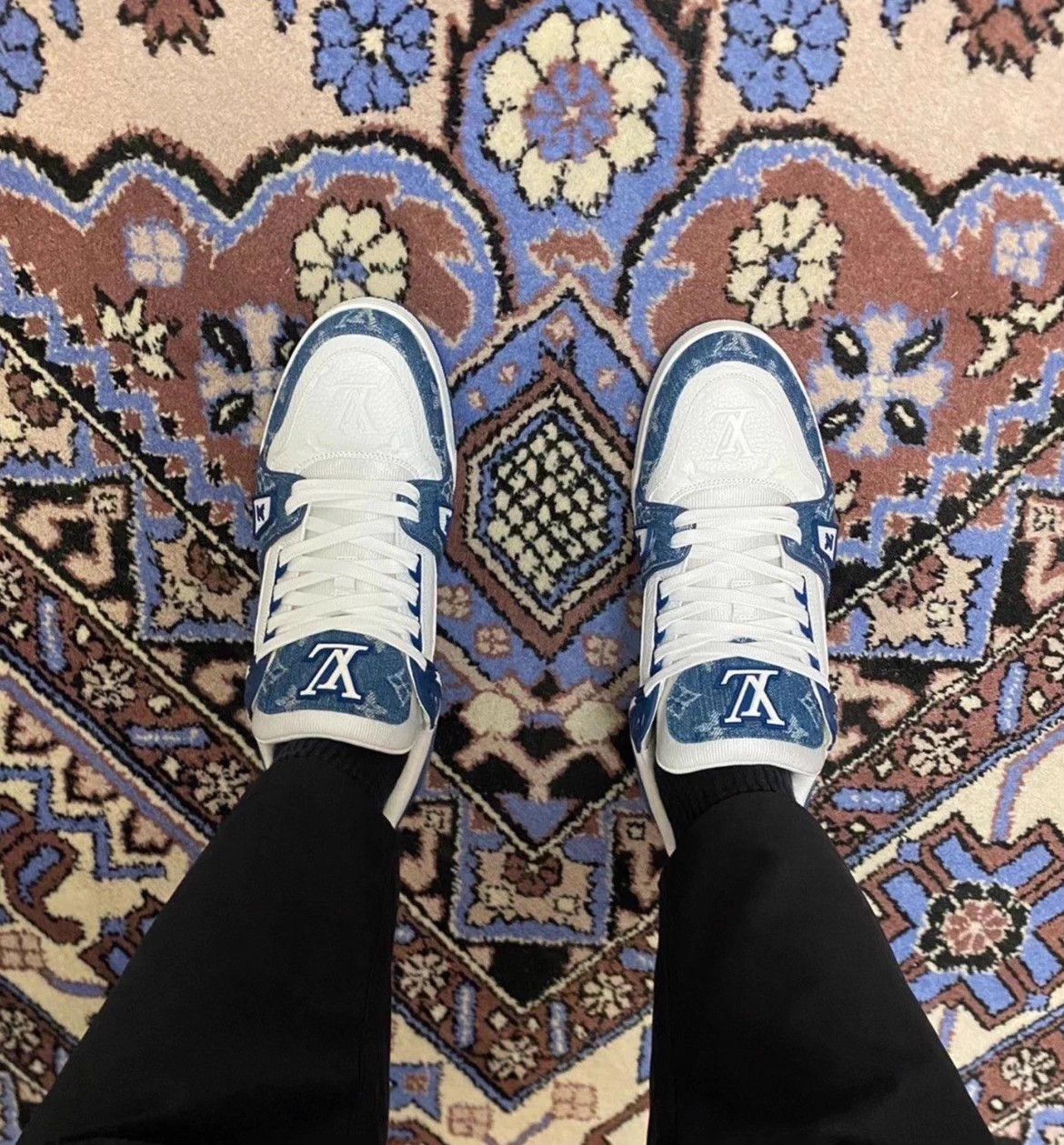 Louis Vuitton LV Trainer blue white sneakers 9/43 Size US 10 / EU 43 - 6 Thumbnail