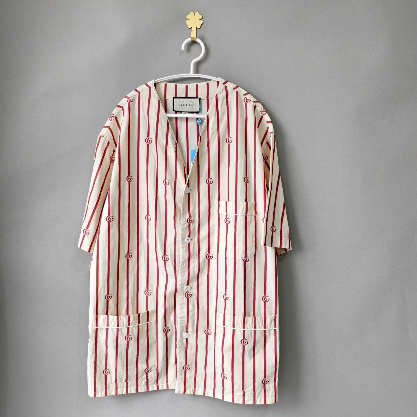 Gucci Gucci new striped baseball SS shirt men's 44 Size US S / EU 44-46 / 1 - 1 Thumbnail