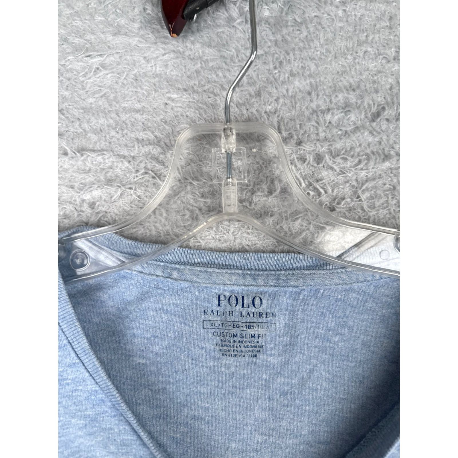Ralph Lauren VINTAGE Ralph Lauren Polo Shirt Men XL Blue Cotton Jersey Embroidered Logo Slim Fit Crew Neck Short Sleeve 90s Sports Classic Designer Size US XL / EU 56 / 4 - 7 Thumbnail