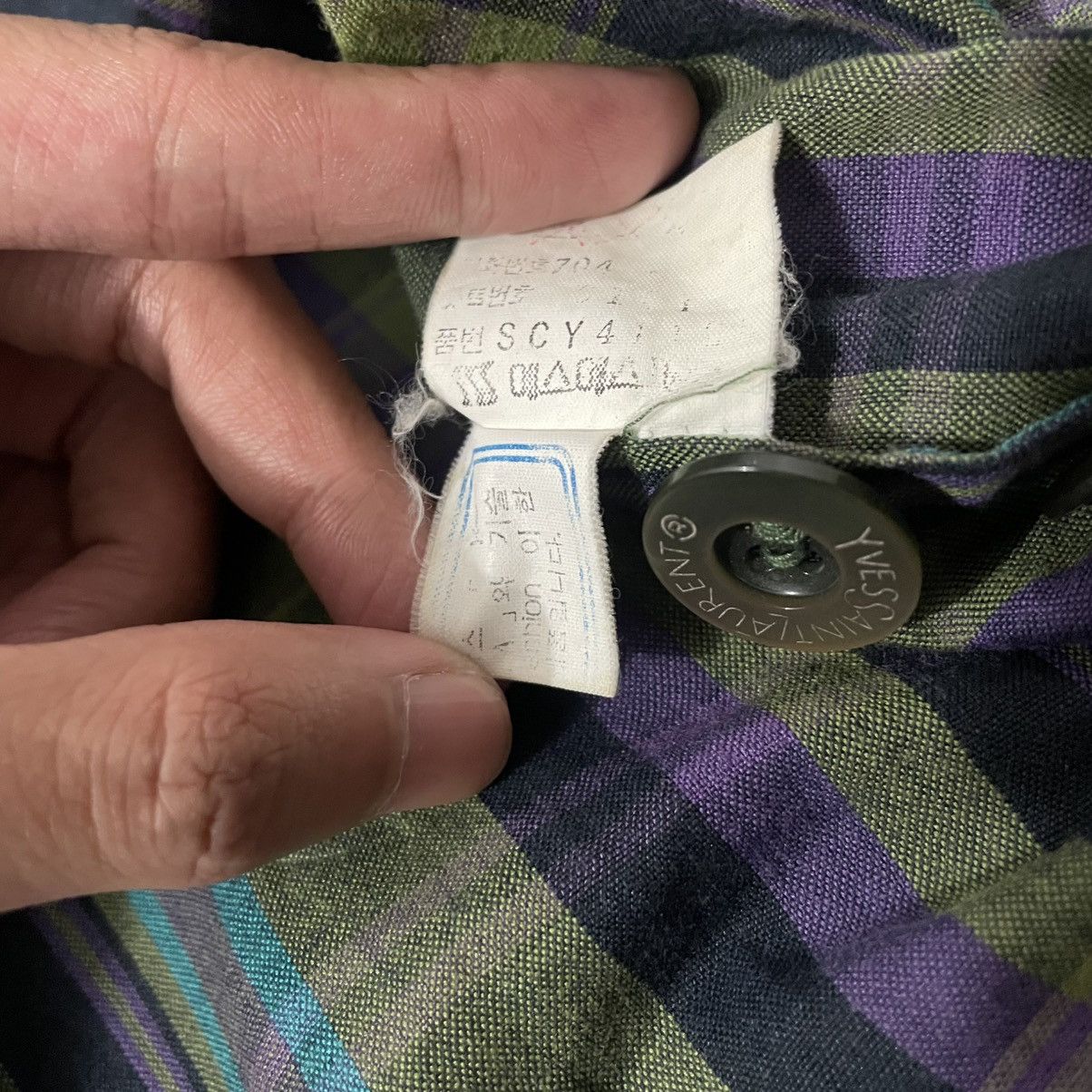 Yves Saint Laurent Vintage YSL Yves Saint Laurent Plaid Tartan Work Jacket Size US L / EU 52-54 / 3 - 10 Thumbnail