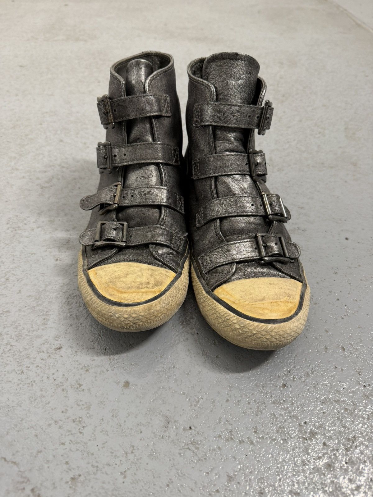 ASH Avant-garde Ash Leather Belted Sneakers Size US 7 / EU 40 - 4 Thumbnail