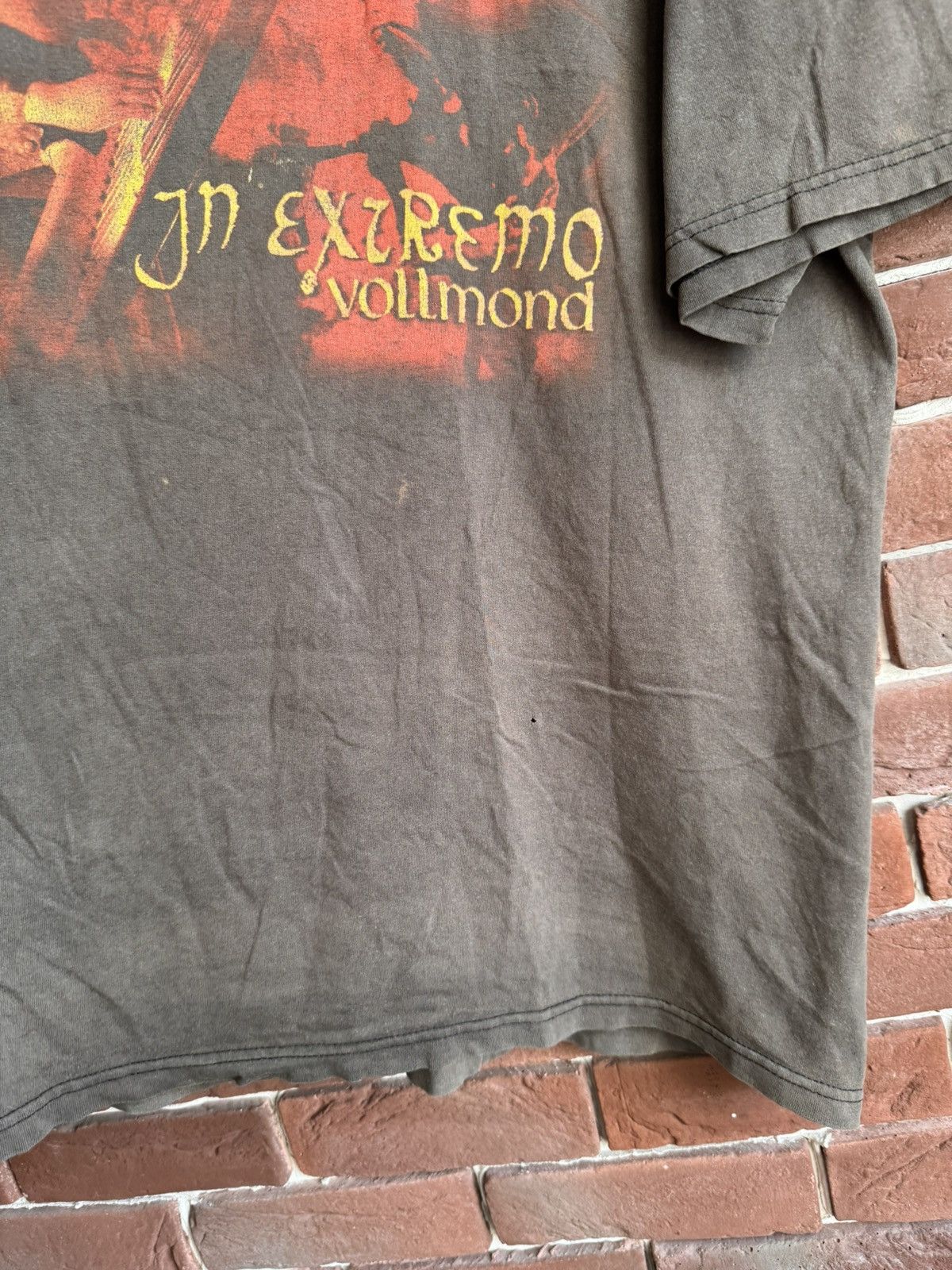 Band Tees Vintage 2001 In Extremo Vollmond Folk Metal Punk Washed Size US XL / EU 56 / 4 - 4 Thumbnail