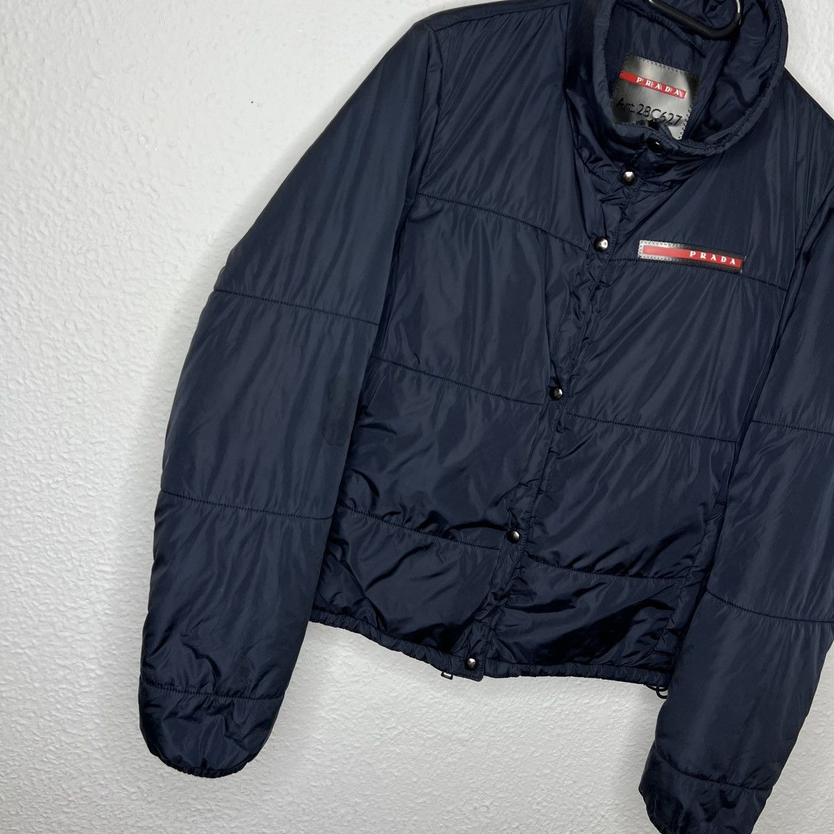 Prada Prada Milano Puffer Jacket Nylon Navy Logo Retro Y2K Drill Size M / US 6-8 / IT 42-44 - 2 Thumbnail