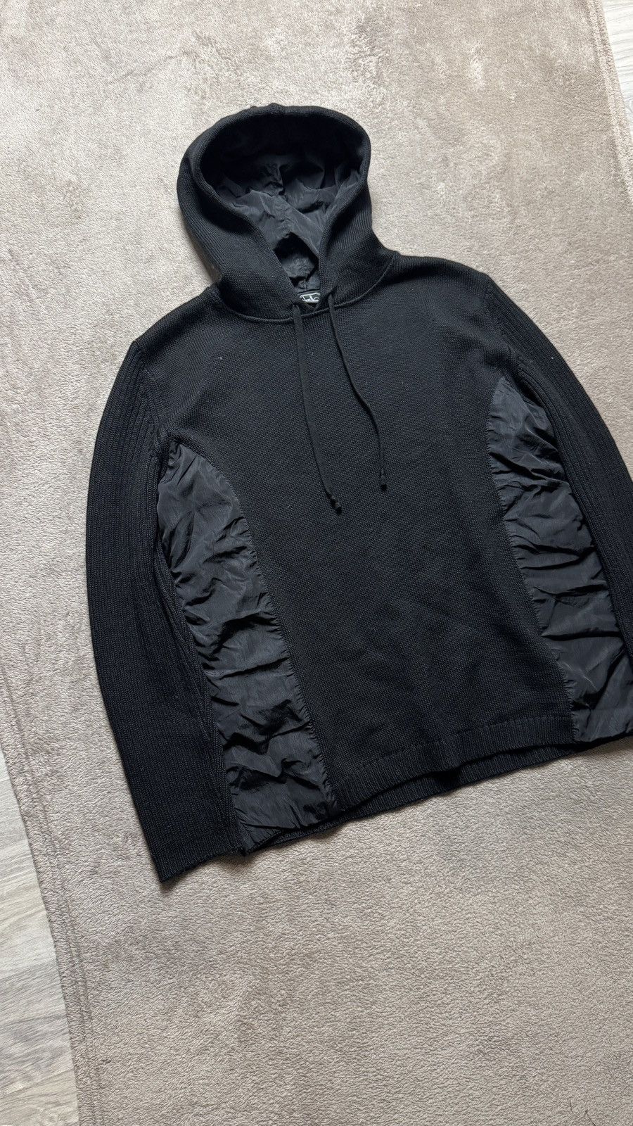 If Six Was Nine Vintage Techwear Merino Wool Hoodie prada miu miu ysl botega Size L / US 10 / IT 46 - 2 Thumbnail