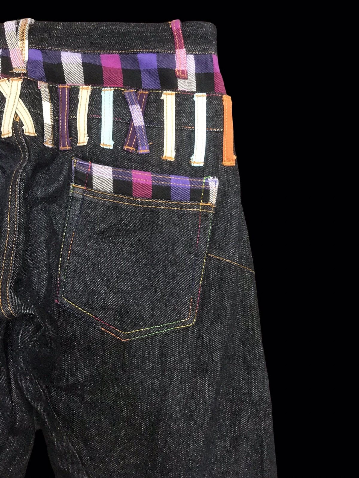 Japanese Brand × Seditionaries 💥DOUBLE WAIST💥RARE NYLAUS ZIPPER DOUBLE WAIST DENIM F430 Size US 32 / EU 48 - 11 Thumbnail