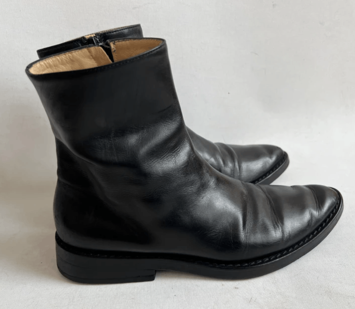 Ann Demeulemeester Ann Demeulemeester Shoes Boots Leather Platform Block Heel Size US 6.5 / IT 36.5 - 6 Thumbnail