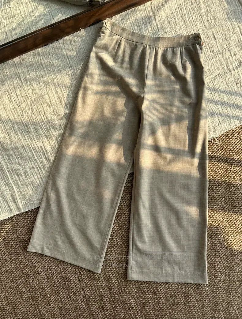 Hermes Hermes Margiela Era Wool Casual Buckle Leisure Pants - Bei Size 24" / US 00 / IT 34 - 1 Thumbnail