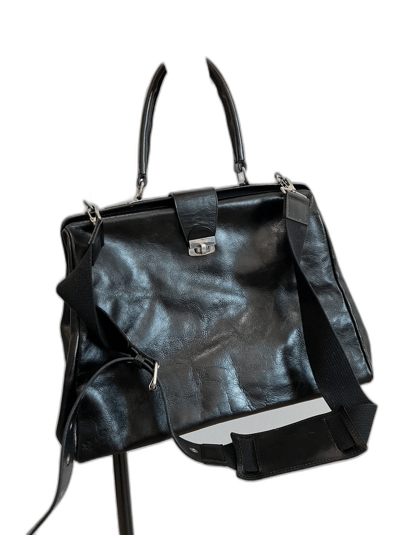 Yohji Yamamoto Yohji Yamamoto Y's Doctor Bag Leather Handbag Size ONE SIZE - 1 Thumbnail