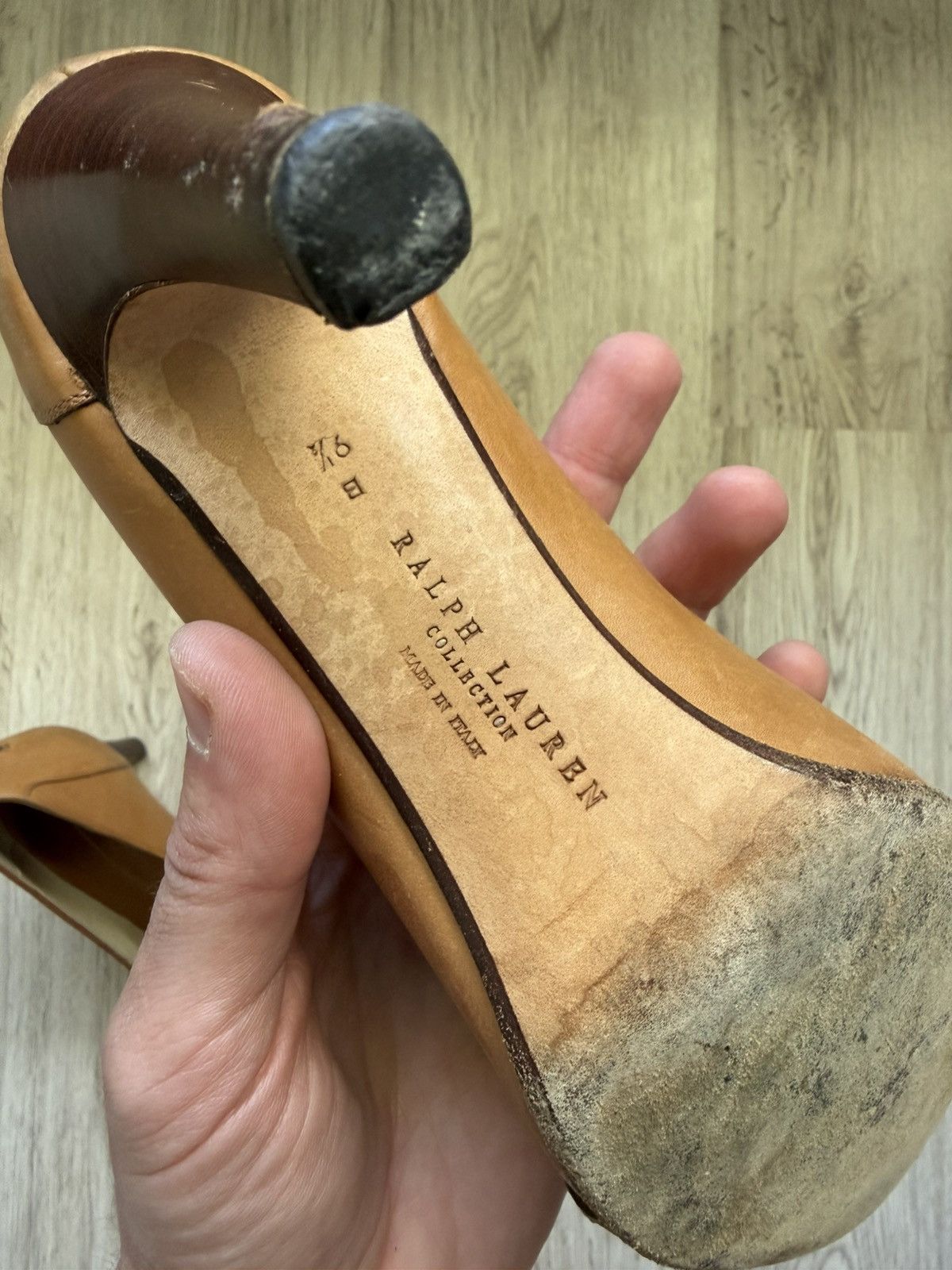 Ralph Lauren Purple Label Ralph Lauren Collection Italy Leather Loafer Pumps Tan High Size US 9.5 / IT 39.5 - 12 Thumbnail