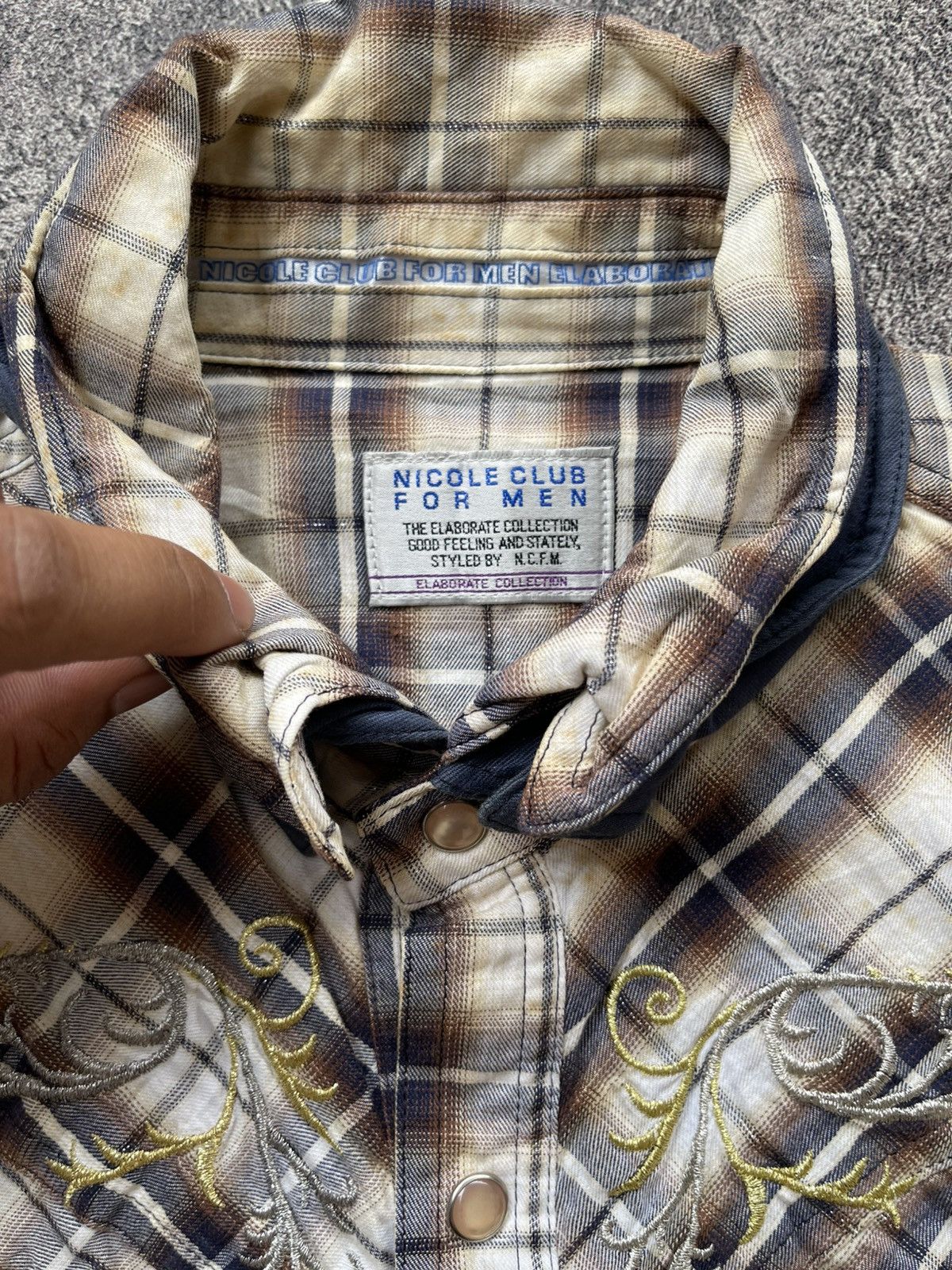 Japanese Brand Nicole club for men tribal poem shirt Size US M / EU 48-50 / 2 - 5 Thumbnail