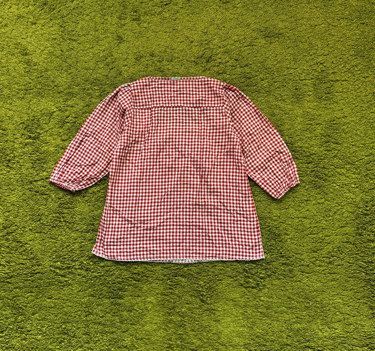 Designer + Vive Maria + avant garde checkered puff sleeve blouse Y2K Size S / US 4 / IT 40 - 2 Thumbnail