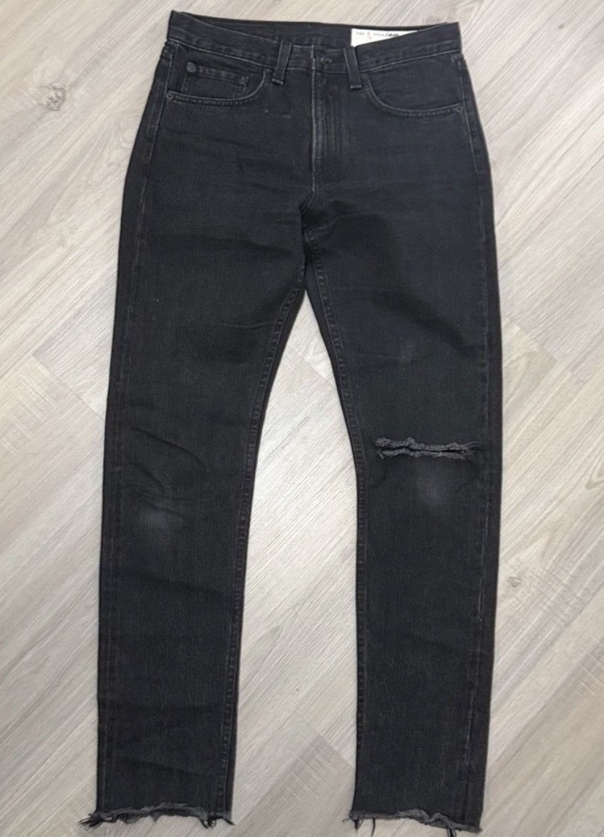 Rag & Bone Rag & Bone Black Straight Leg Denim Jeans Size 26" / US 2 / IT 38 - 1 Thumbnail