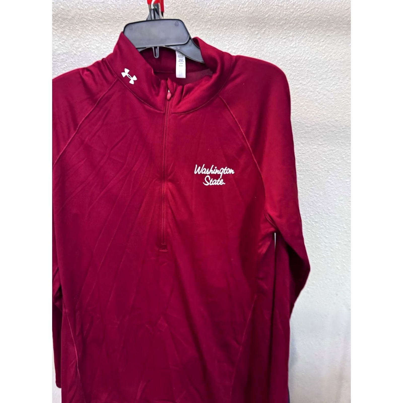 Under Armour WOMENS Under Armour Washington State Mock Shirt XL Extra Large Shirt Pullover 1/4 Zip Multicolor Logo Washington State Womens XL Size XL / US 12-14 / IT 48-50 - 3 Thumbnail