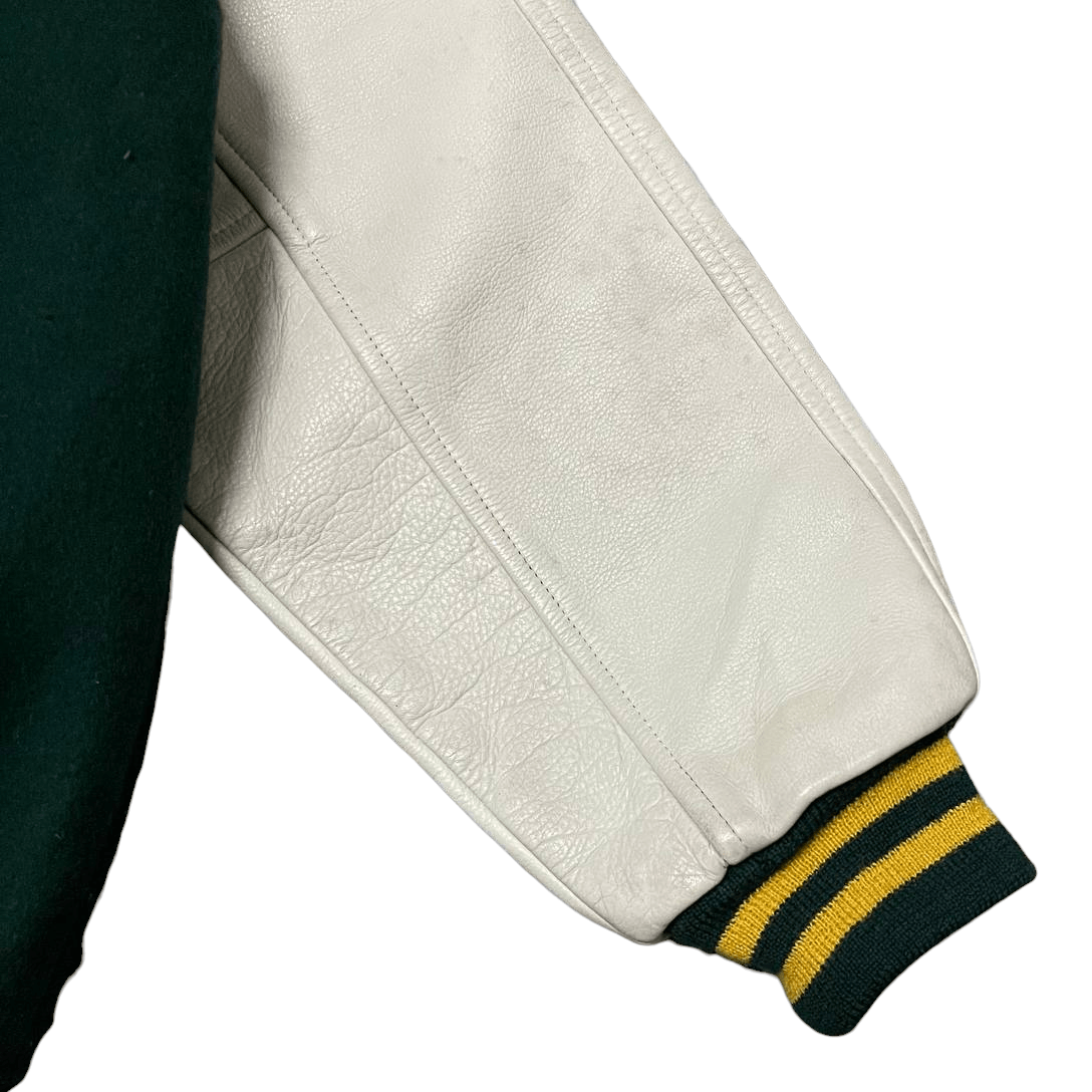 Japanese Brand Vintage Japanese Brand Varsity Jacket Wool Leather Sleeve Size US L / EU 52-54 / 3 - 14 Thumbnail