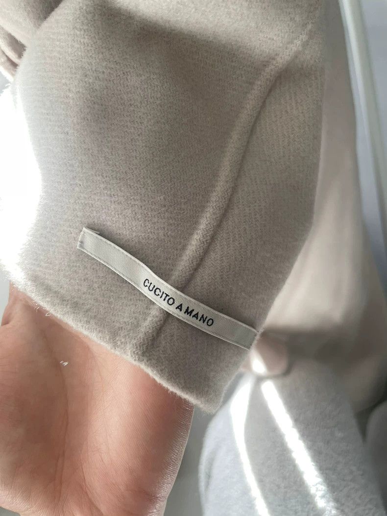 Max Mara Max Mara Coat Rice White Ice White Long Bathrobe Coat Cash Size XS / US 0-2 / IT 36-38 - 6 Thumbnail