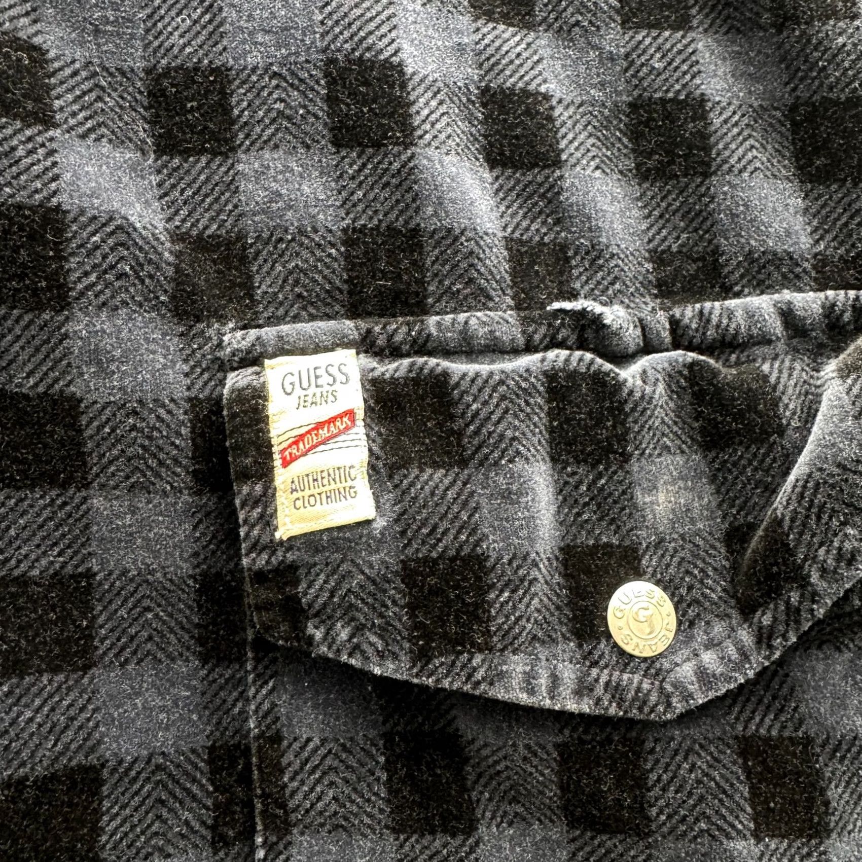 Guess VINTAGE Guess USA Mens S Blue Check Plaid Velour Full Zip Flannel Jacket Size US S / EU 44-46 / 1 - 3 Thumbnail