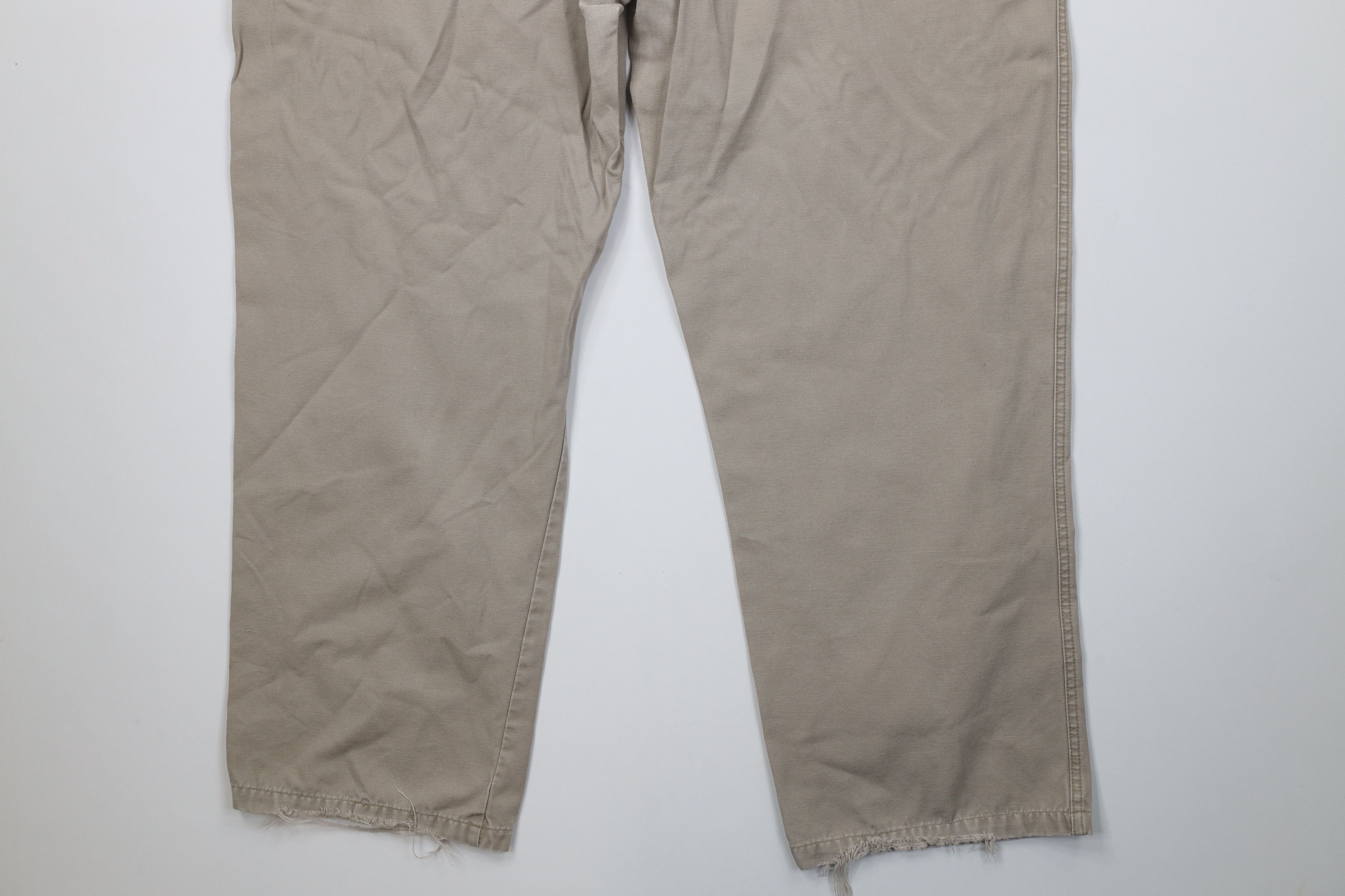 Woolrich Woolen Mills Vintage 90s Woolrich Canvas Wide Leg Pants Beige Cotton Size US 40 / EU 56 - 12 Thumbnail
