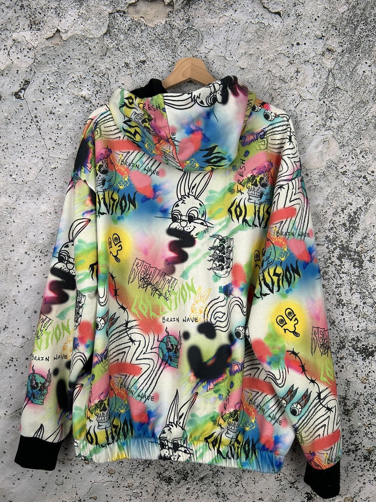 Asos Collusion Art Graphic Sketch Hoodie Streetwear Punk Hype Size US M / EU 48-50 / 2 - 7 Thumbnail