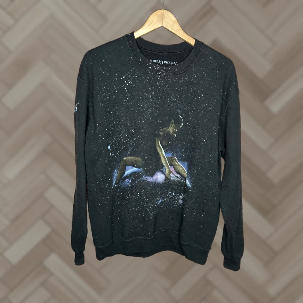 Vintage Ariana Grande God Is A Woman Crewneck Galaxy Sweatshirt Black Size Medium Women Long Sleeve Pullover Sweatshirt Cotton Polyester Size M / US 6-8 / IT 42-44 - 1 Thumbnail