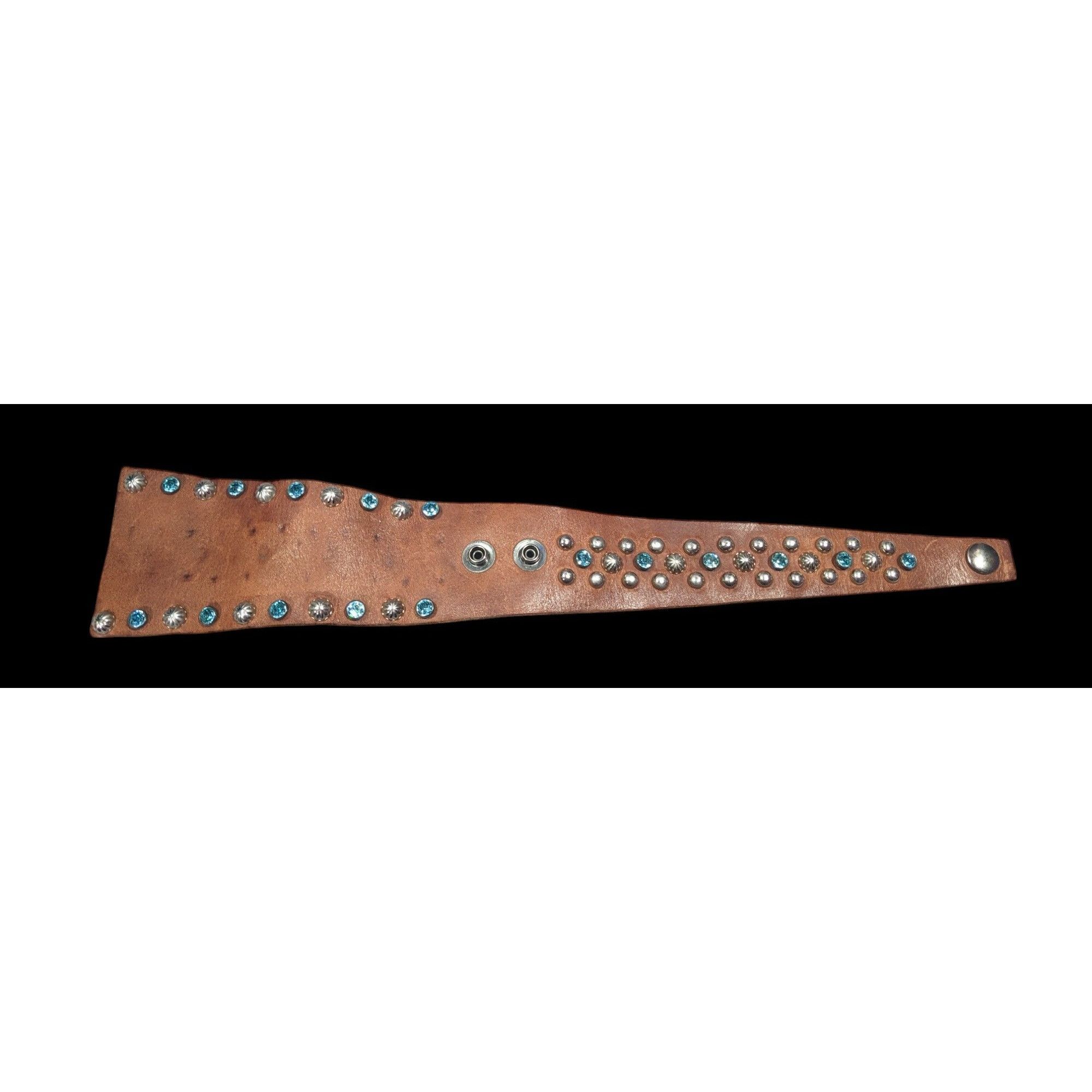 Other Handmade Western Glam Tapered Leather Wrap Bracelet With Stu Size ONE SIZE - 5 Thumbnail
