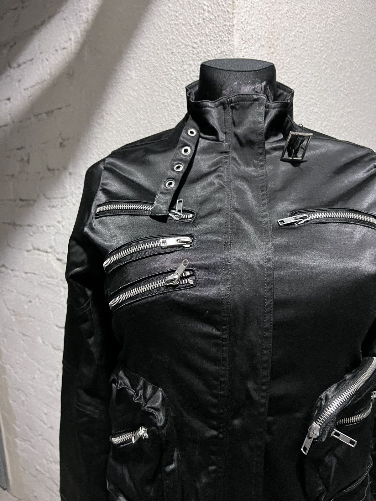 Rick Owens Edgy Multizip Cropped Avant Garde Goth Moto Jacket Size M / US 6-8 / IT 42-44 - 4 Thumbnail