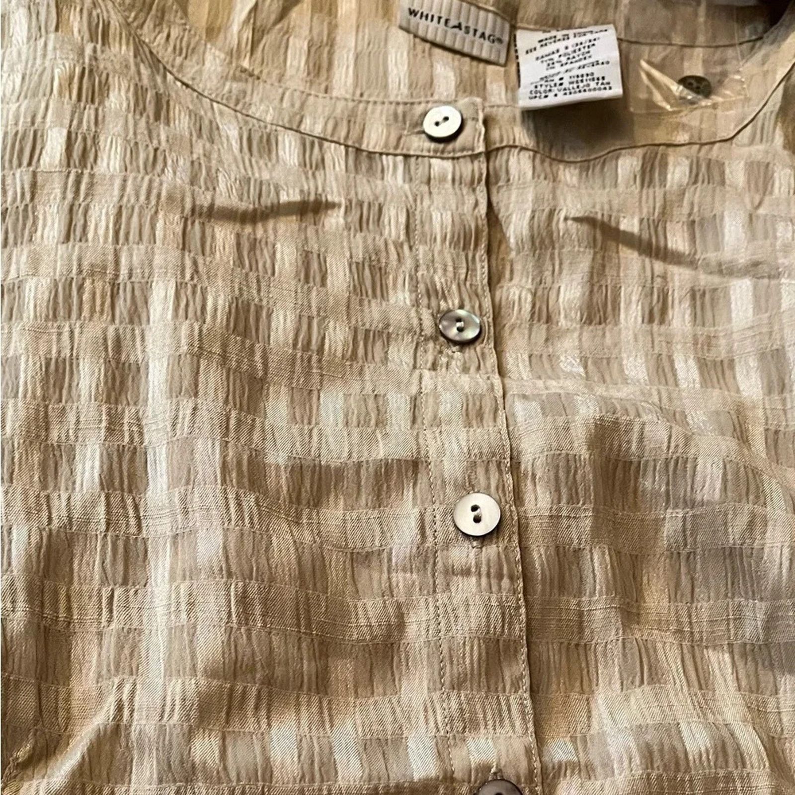 The Unbranded Brand White Stag striped top, dead stock, size Large. Size L / US 10 / IT 46 - 1 Thumbnail