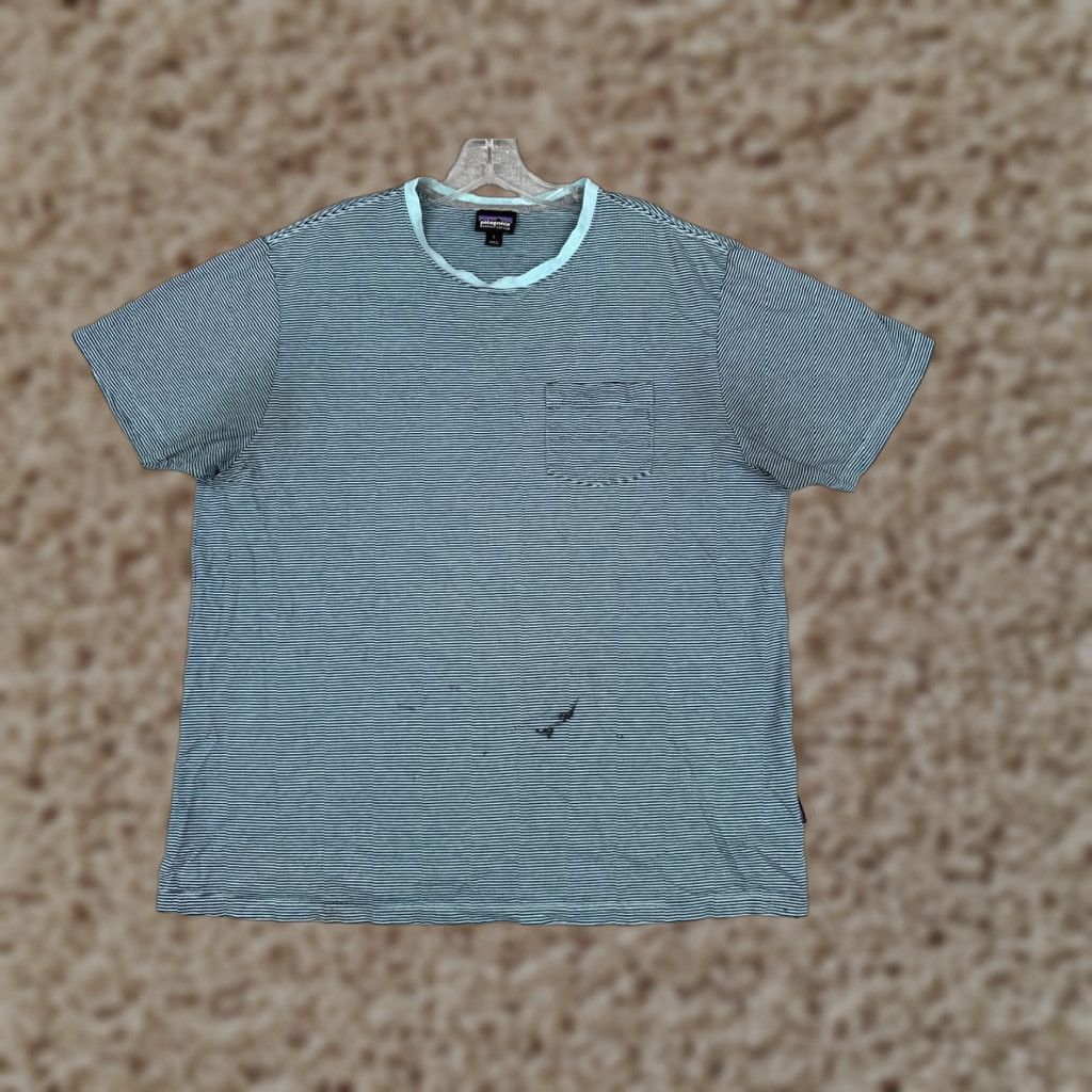 Patagonia Patagonia Shirt Men L Blue Stripe Cotton Pocket Crew Neck Size US L / EU 52-54 / 3 - 1 Thumbnail