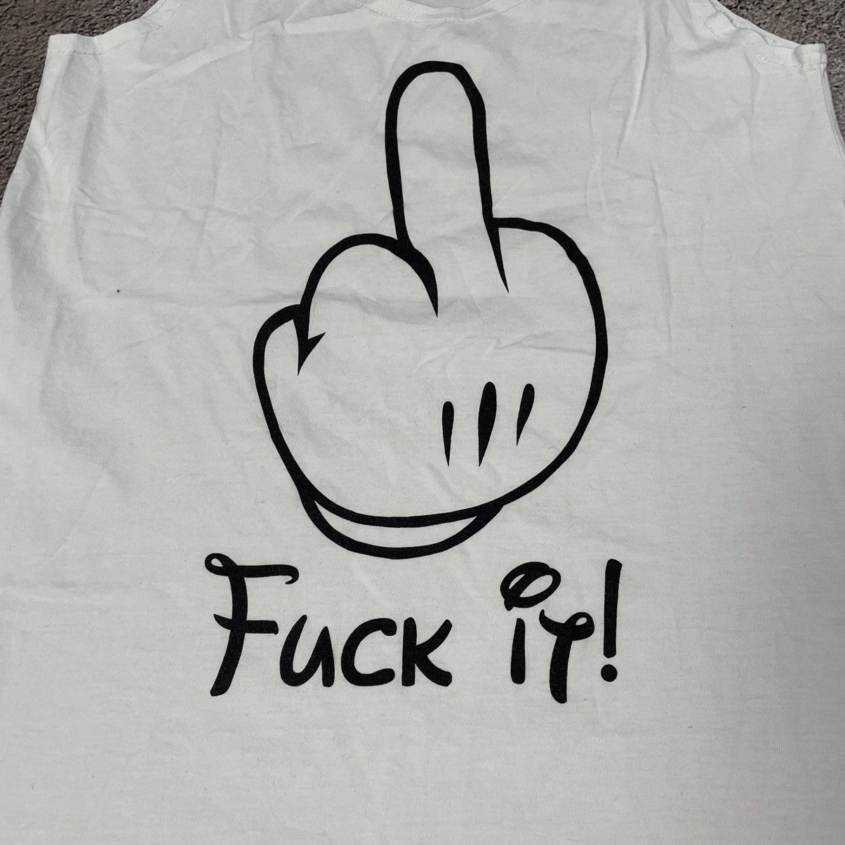 Vintage Vintage Y2K Graphic Tee Slogan Middle Finger Punk Streetwear Size US S / EU 44-46 / 1 - 5 Thumbnail