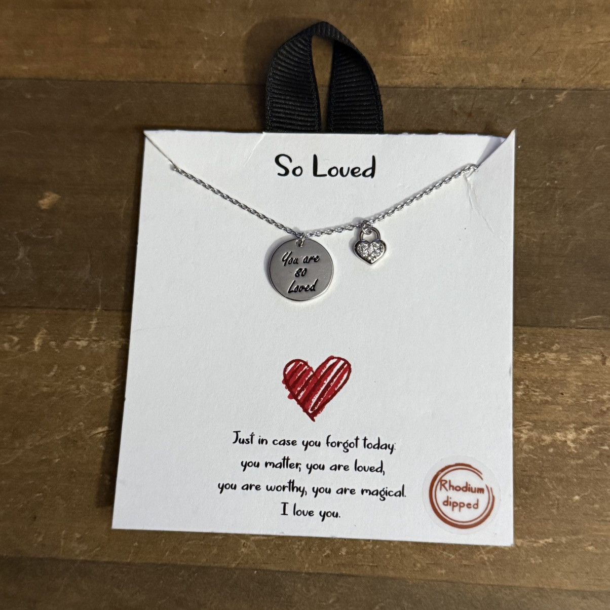 Other You Are So Loved Rhodium dipped pendant necklace Size ONE SIZE - 5 Thumbnail