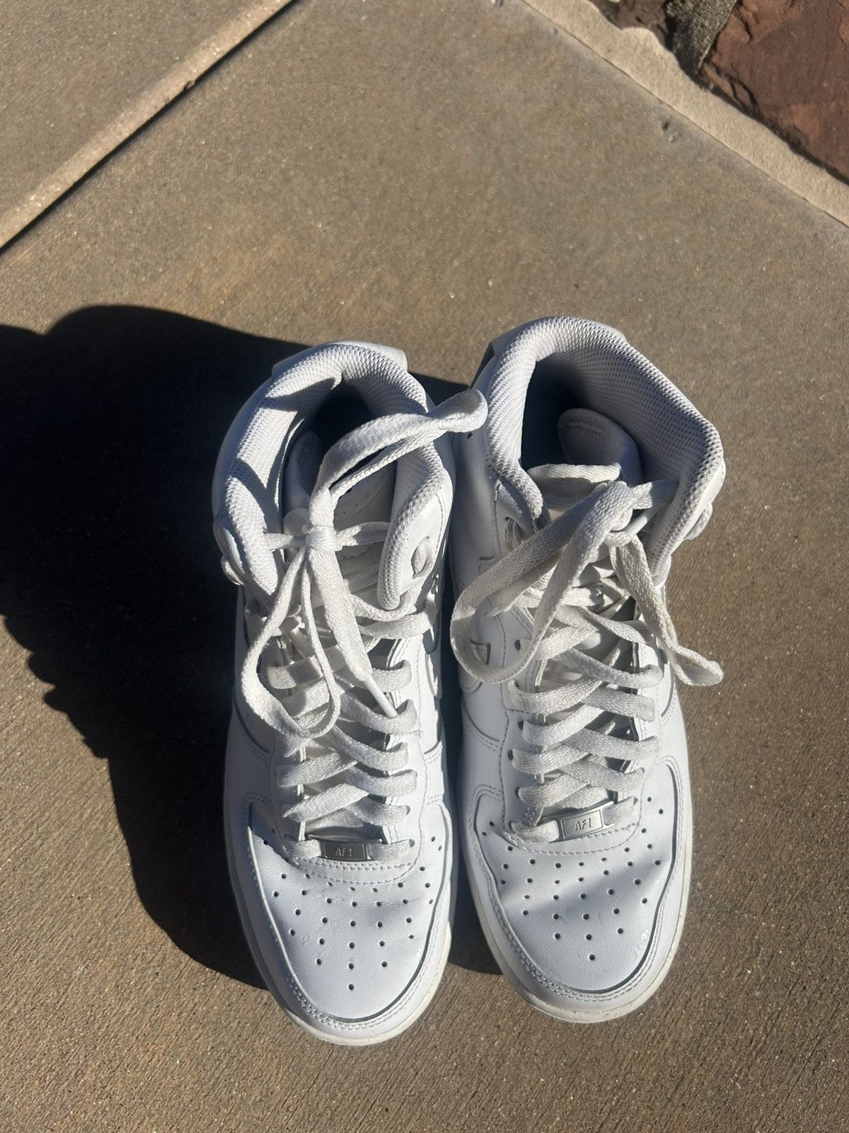 Nike White Air Force 1 Hi-Tops Size US 8 / EU 41 - 3 Thumbnail