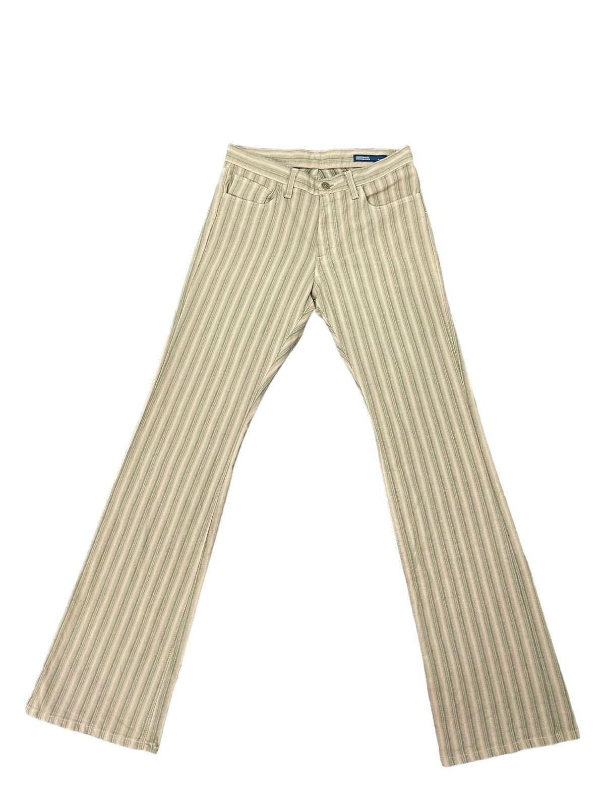 Japanese Brand Flare Jeans Blue Way Japan Striped Stretch Boot Cut 7🟦3 Size US 30 / EU 46 - 2 Thumbnail