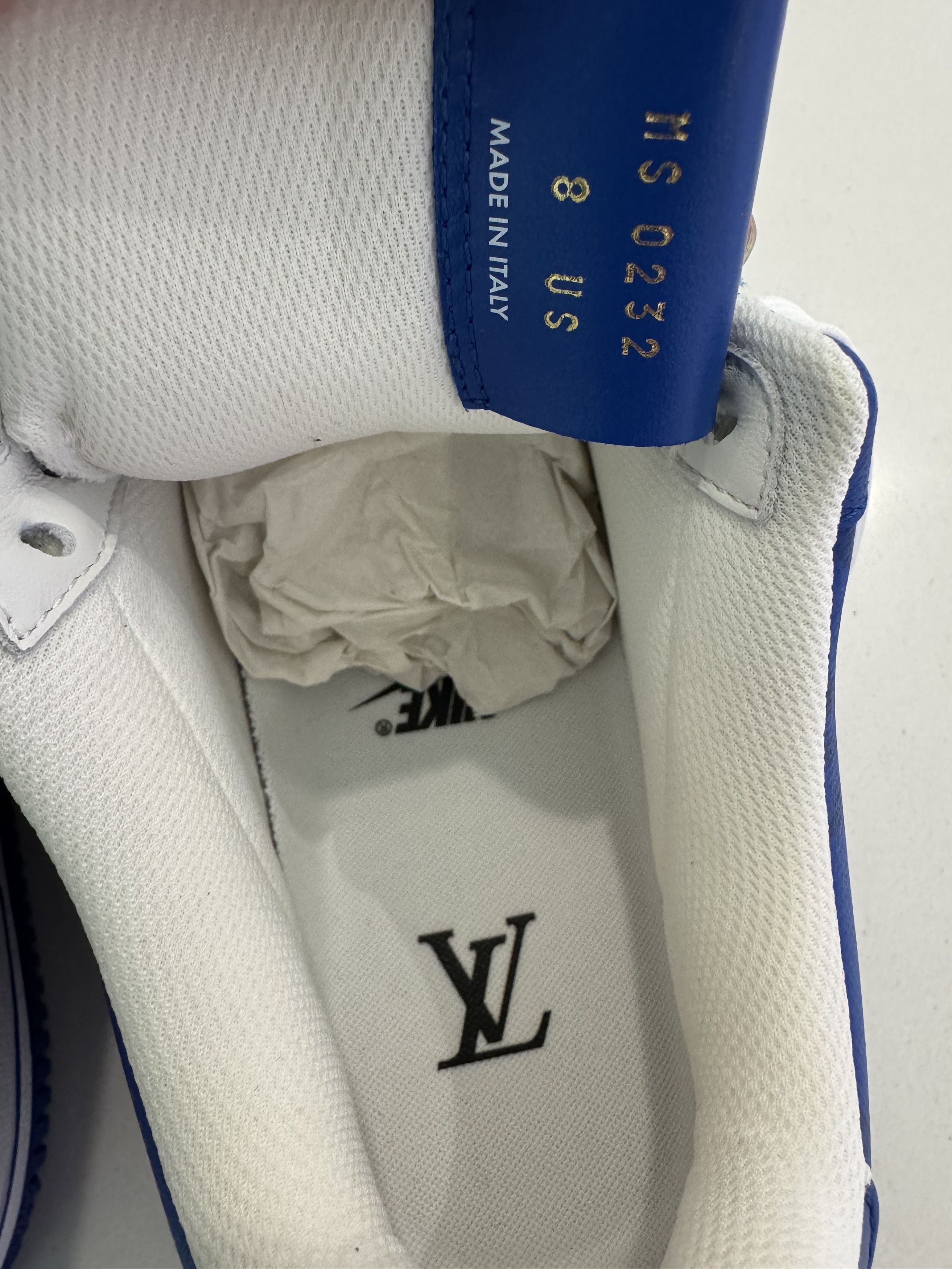 Louis Vuitton Louis Vuitton Nike Air Force 1 Low White Royal Size US 8 / EU 41 - 2 Thumbnail