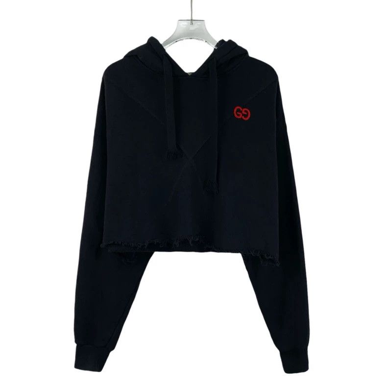 Gucci Gucci 23 black logo rabbit embroidered cotton hooded long-s Size US M / EU 48-50 / 2 - 1 Thumbnail