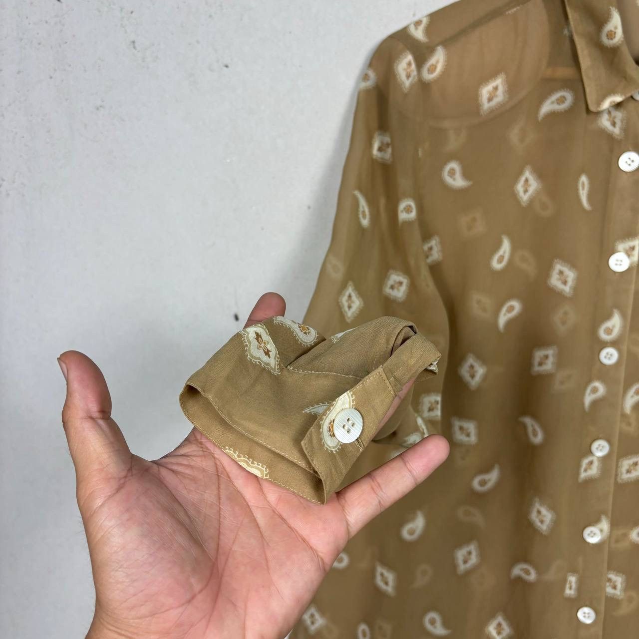 Burberry Vintage Burberrys Paisley Silk Shirt 90s C-TK83 M Rare Size M / US 6-8 / IT 42-44 - 5 Thumbnail