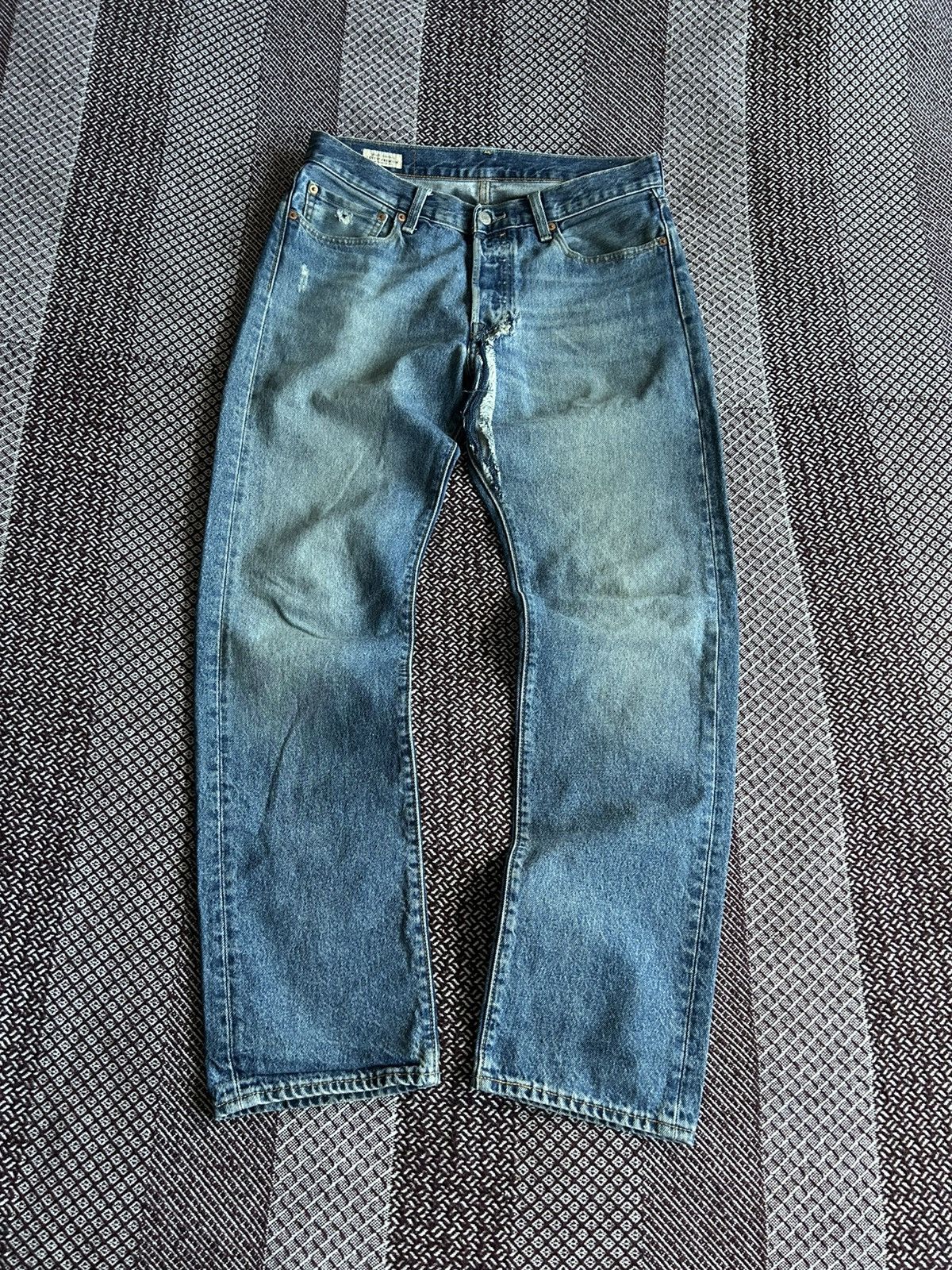Levi's Vintage Levis 501 Premium Big E Jeans Thrashed Wash Size W32 Size US 32 / EU 48 - 8 Thumbnail