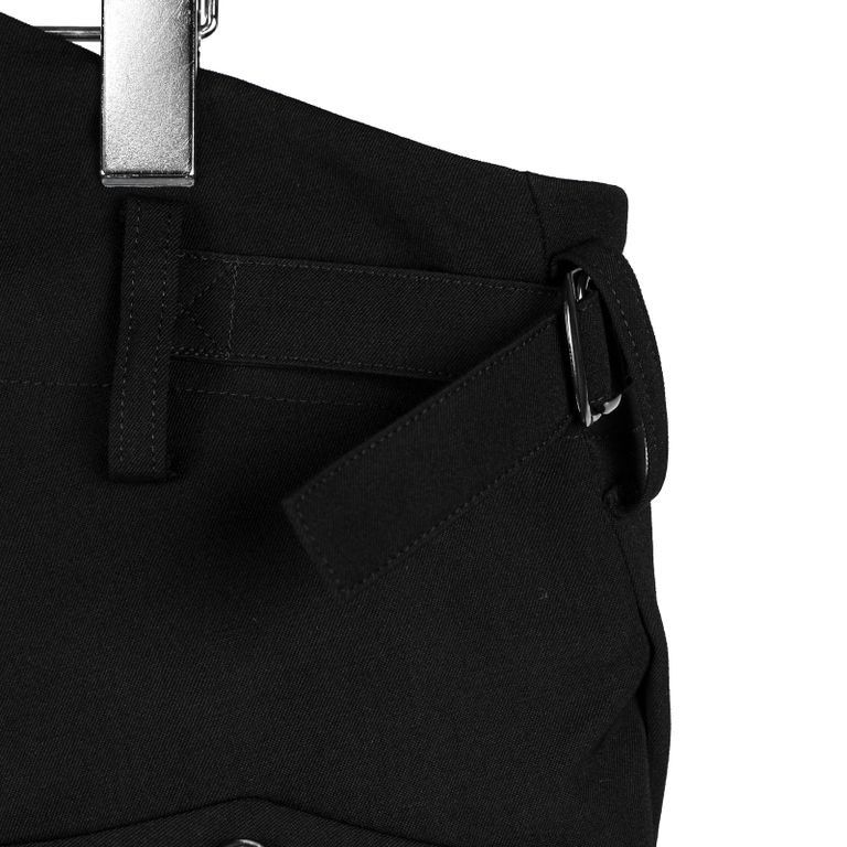 Yohji Yamamoto Yohji Yamamoto Pour Homme Gabardine Side Tuck Suspender Pant Size US 30 / EU 46 - 10 Thumbnail