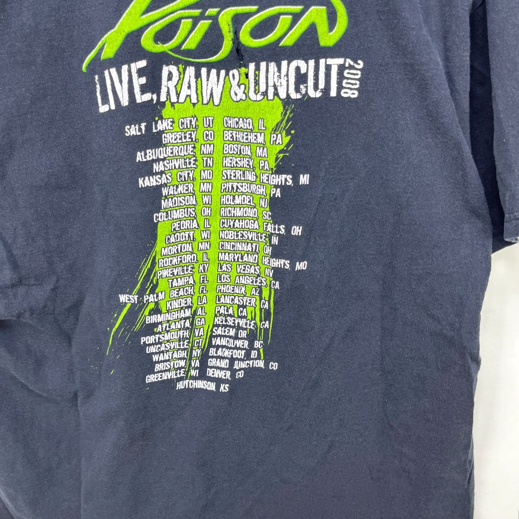 Anvil VINTAGE Poison Band T Shirt XL Black Men T-Shirt 90s Tour Live Raw Uncut Size US XL / EU 56 / 4 - 6 Thumbnail