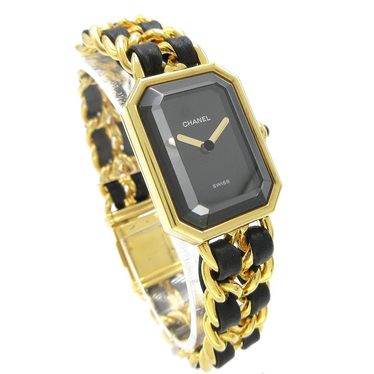 Chanel Metal And Leather Premiere Rock Quartz Watch
