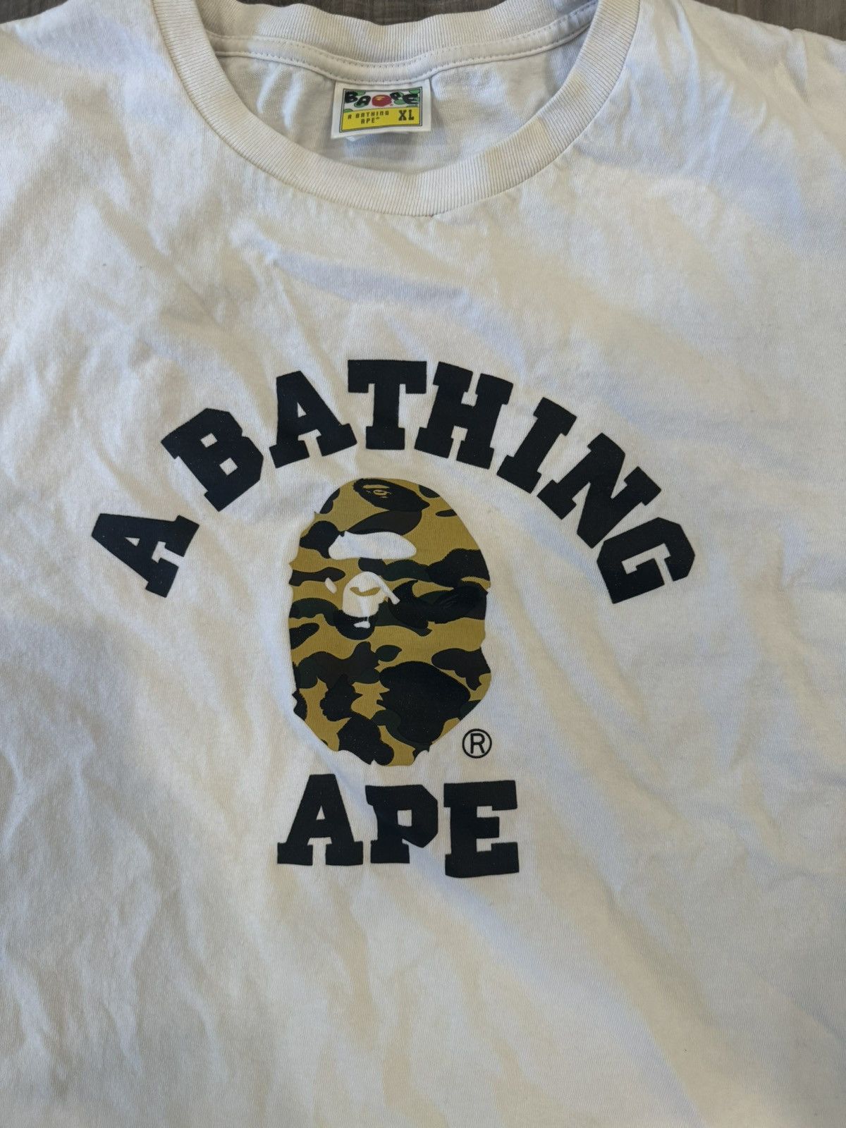 Bape 1st Camo College Tee Size US XL / EU 56 / 4 - 2 Thumbnail
