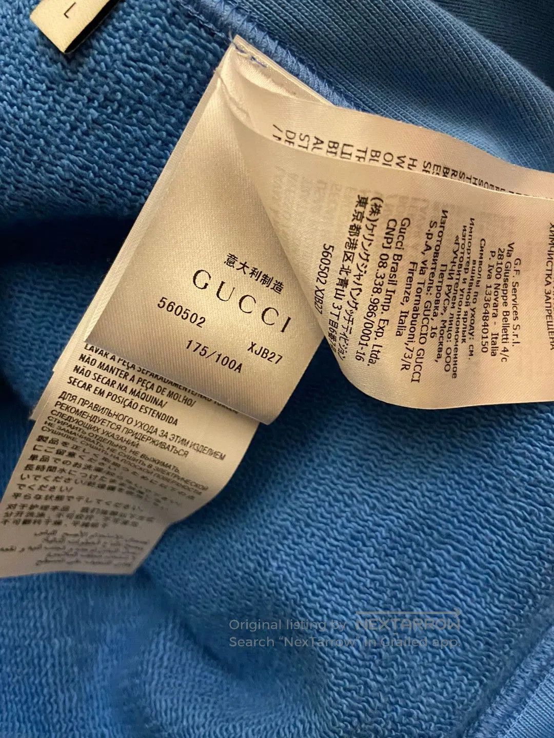 Gucci gucci blue hoodie with logo and stars. Size US L / EU 52-54 / 3 - 5 Thumbnail
