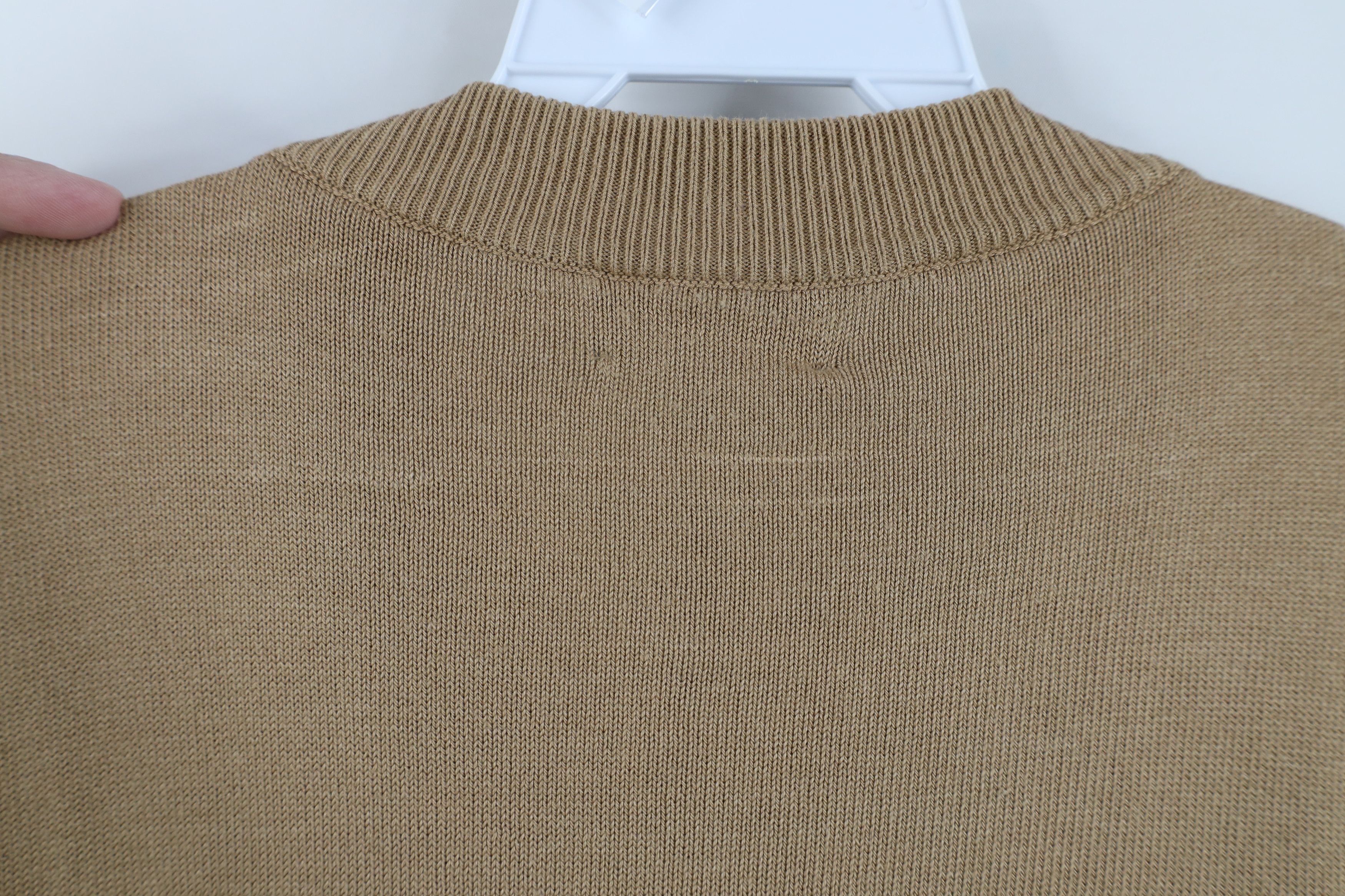 Vintage Vintage 90s Streetwear Blank Short Sleeve Knit Sweater Brown Size US XL / EU 56 / 4 - 10 Thumbnail