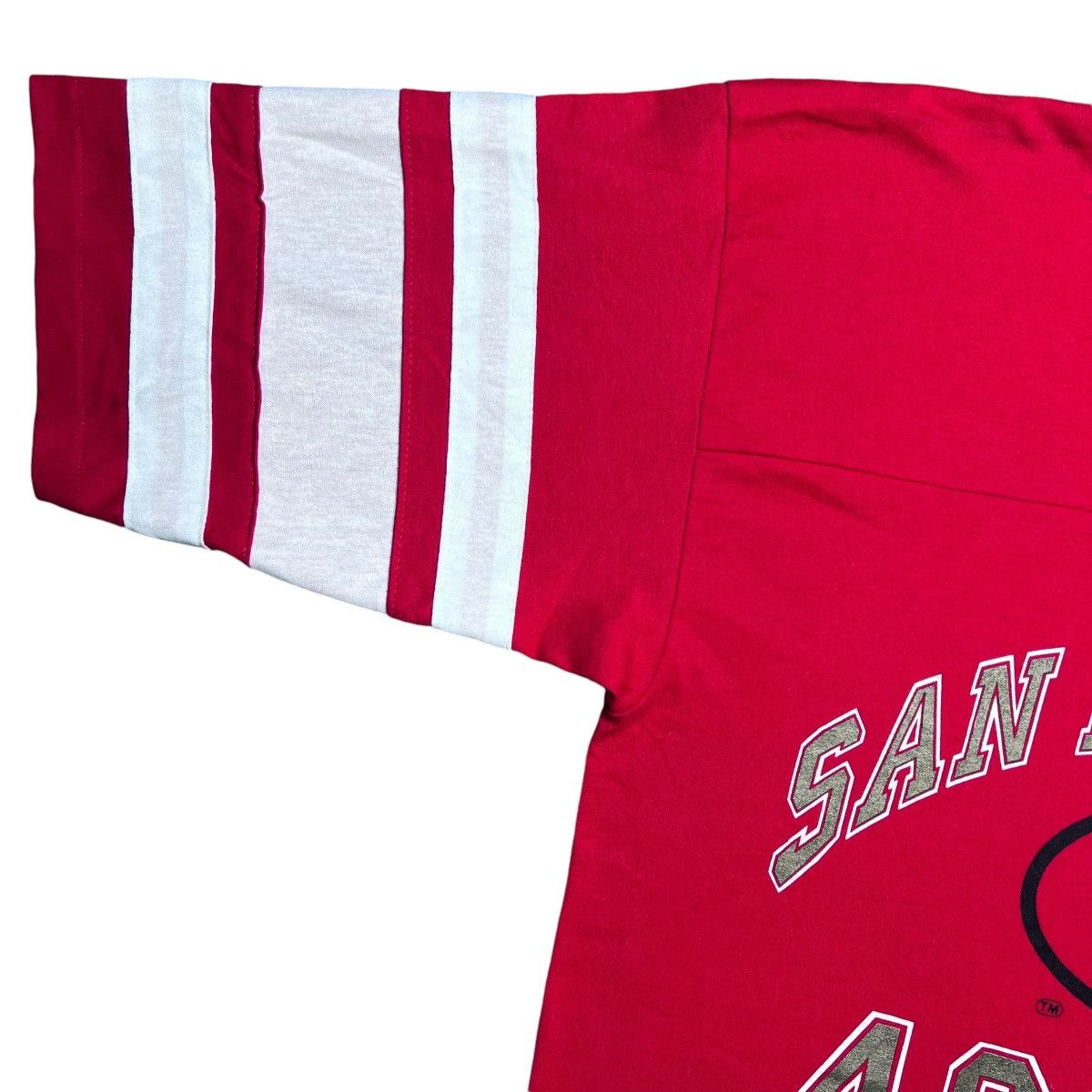 NFL × Salem Sportswear × Vintage Vintage 90s NFL San Francisco 49ers 3D Spell Out Logo 7 Tee Size US L / EU 52-54 / 3 - 4 Thumbnail