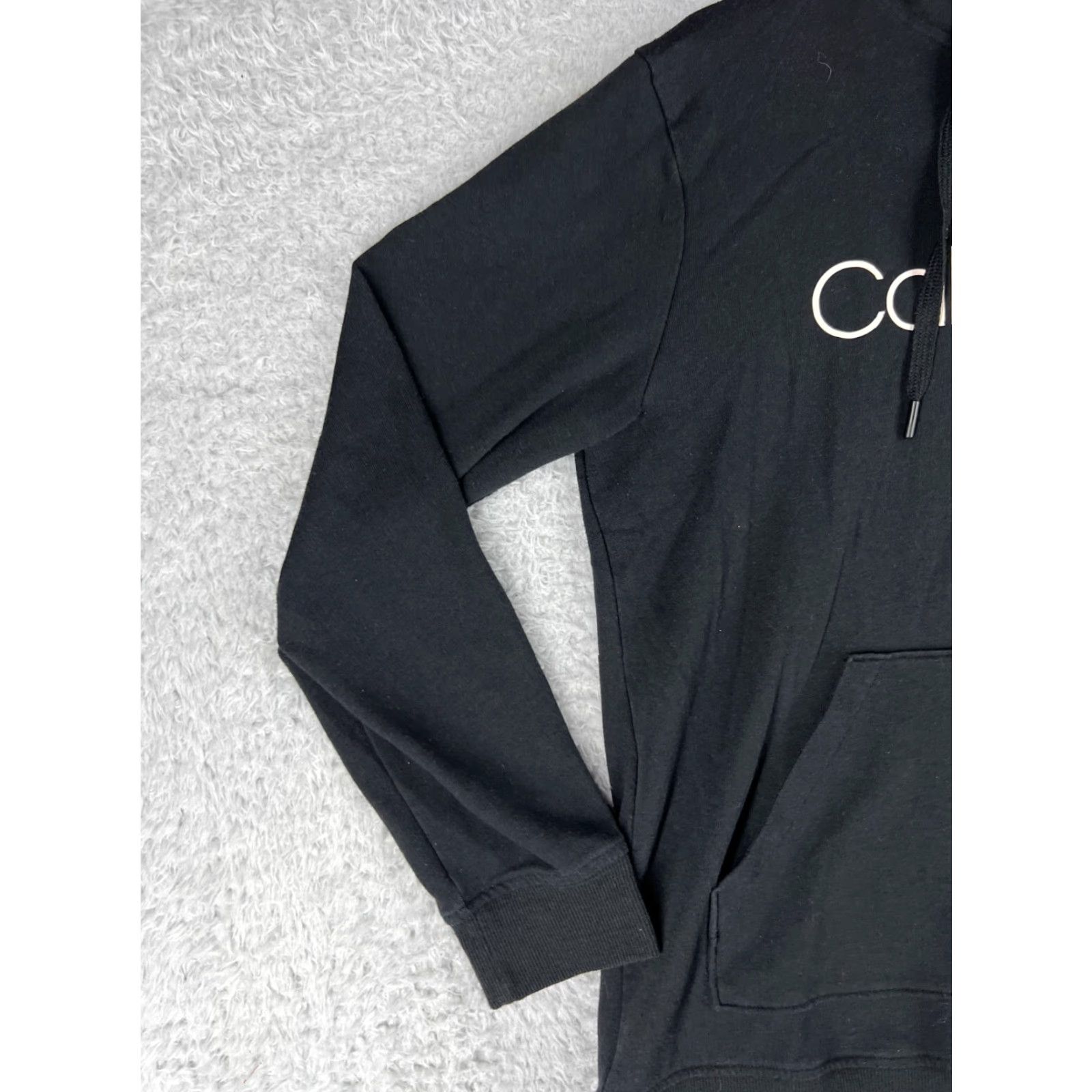 Calvin Klein Calvin Klein Mens Small Black Hoodie Logo Kangaroo Pocket Cotton Blend Size US S / EU 44-46 / 1 - 3 Thumbnail