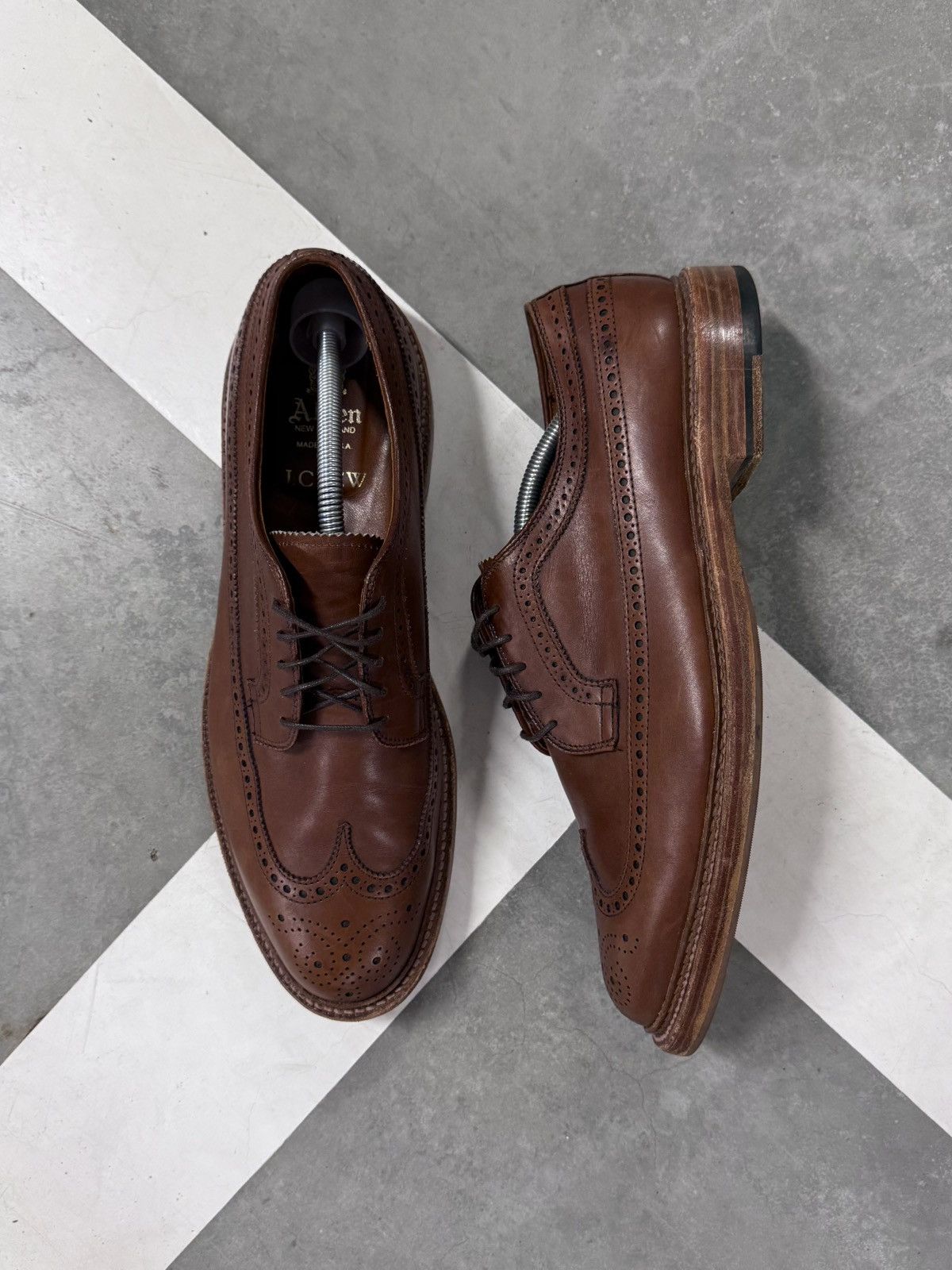 Alden for J. Crew Longwing Blucher Dress Shoes US 11