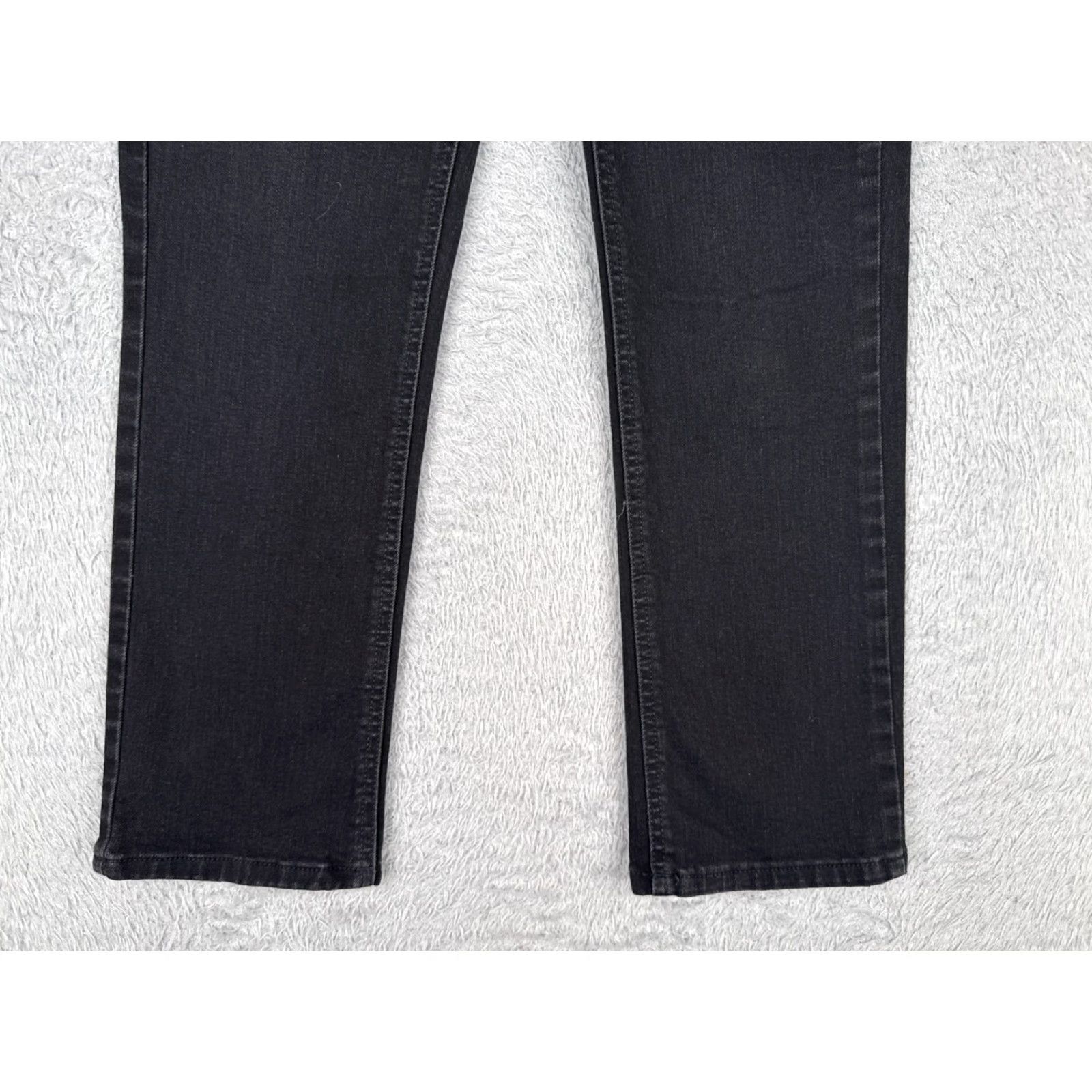 Jones New York Jones New York Jeans Womens 6P Black Lexington Straight Mid Rise Cotton 26x25 Size 28" / US 6 / IT 42 - 2 Thumbnail