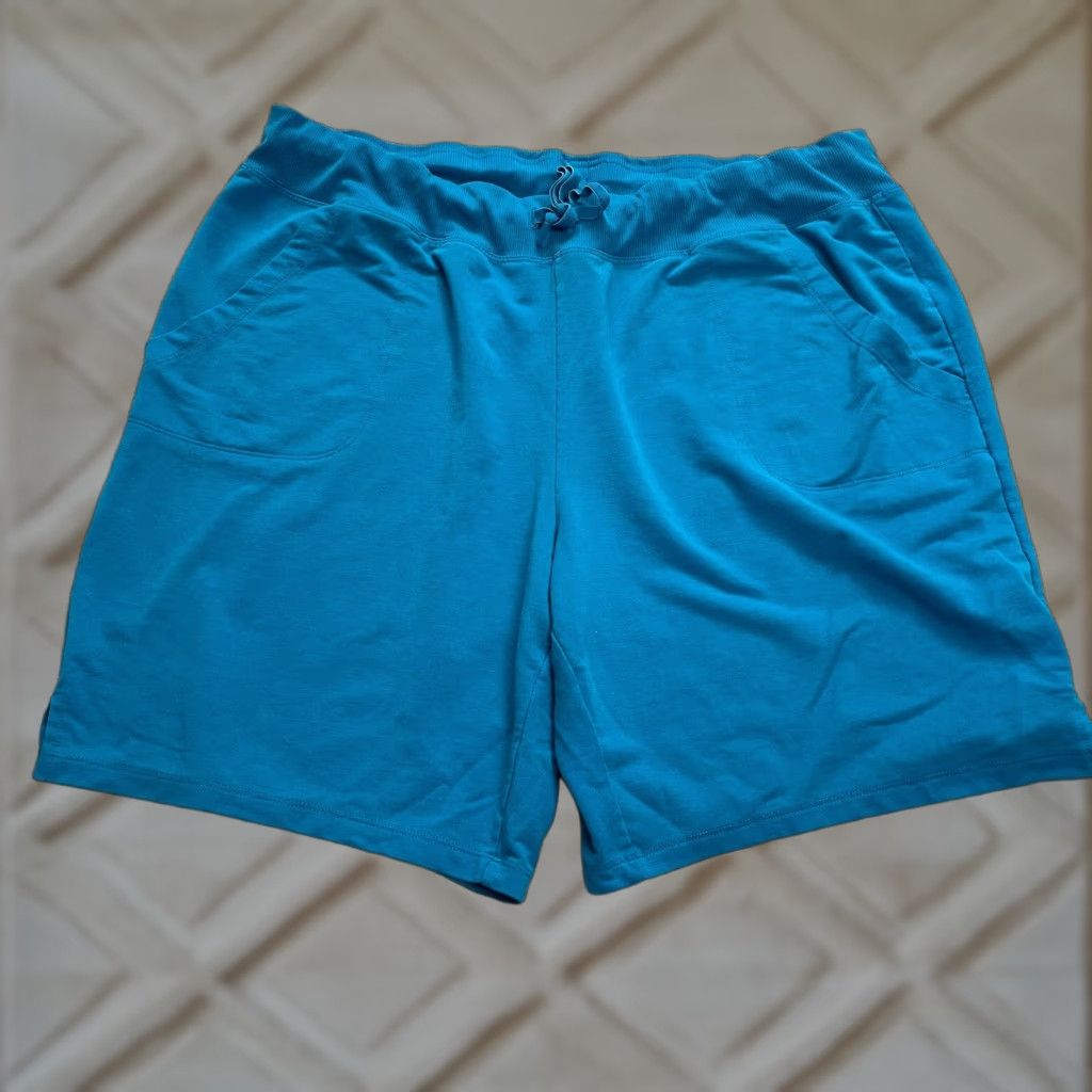 Athletic Works Athletic Works Sweatshorts Womens XXXL 22 Light Blue Lounge Soft Drawstring Elastic Waist Casual Shorts Sweat Size ONE SIZE - 1 Thumbnail