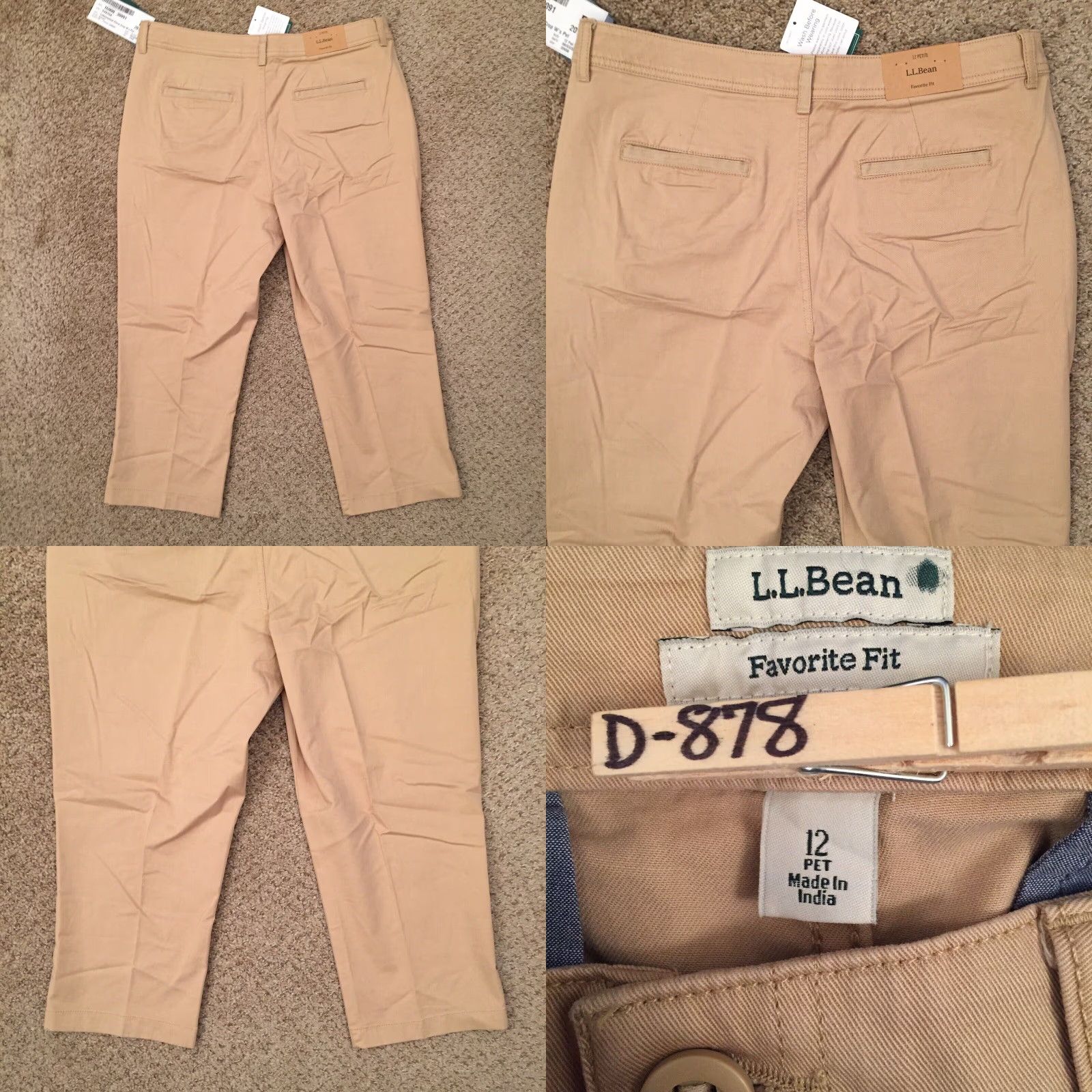 Vintage LL Bean Lakewashed Chino Pants Womens Size 12P Petite Cropped Beige New Size 34" / US 12 / IT 48 - 8 Thumbnail